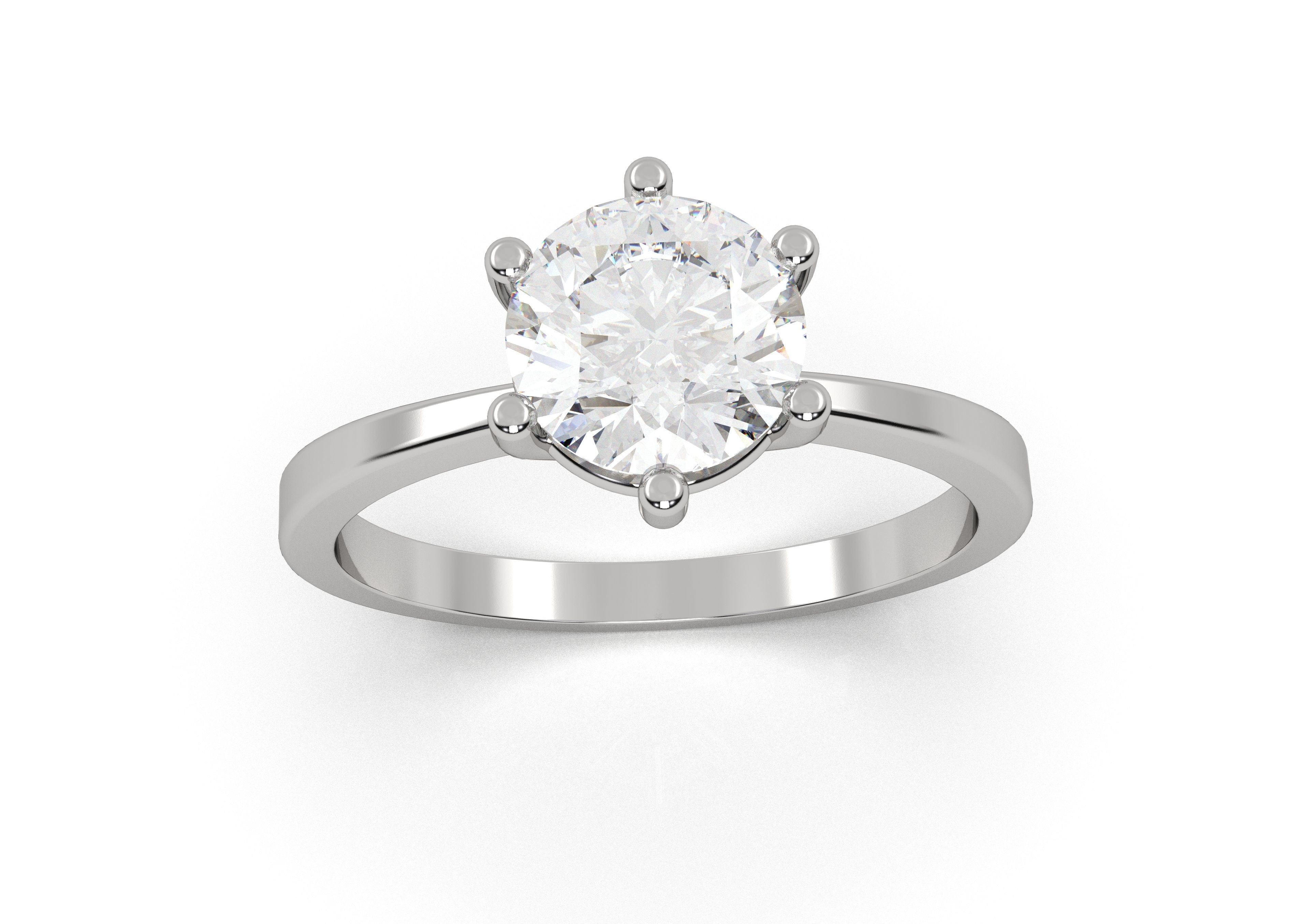 33 SINGLE STONE RINGS 3D print model_2