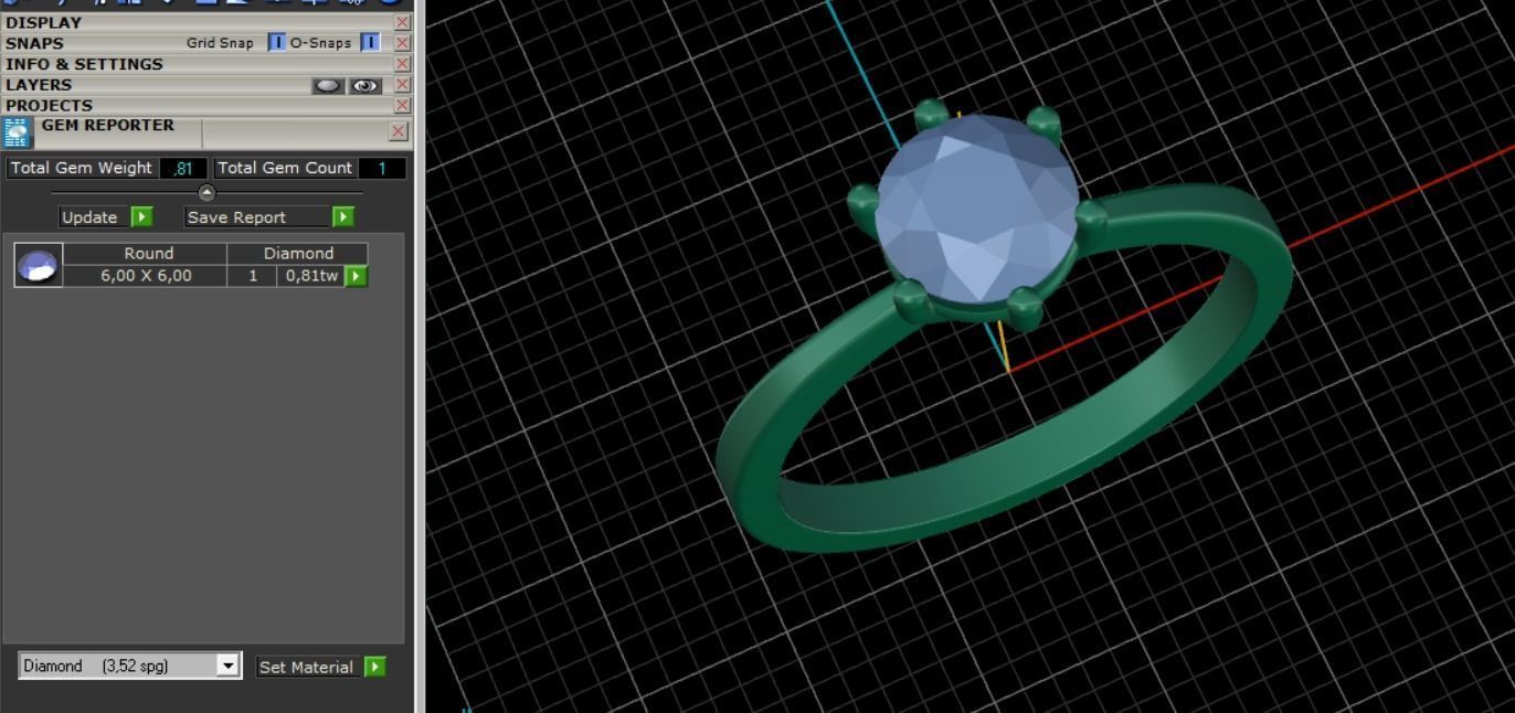 33 SINGLE STONE RINGS 3D print model_5