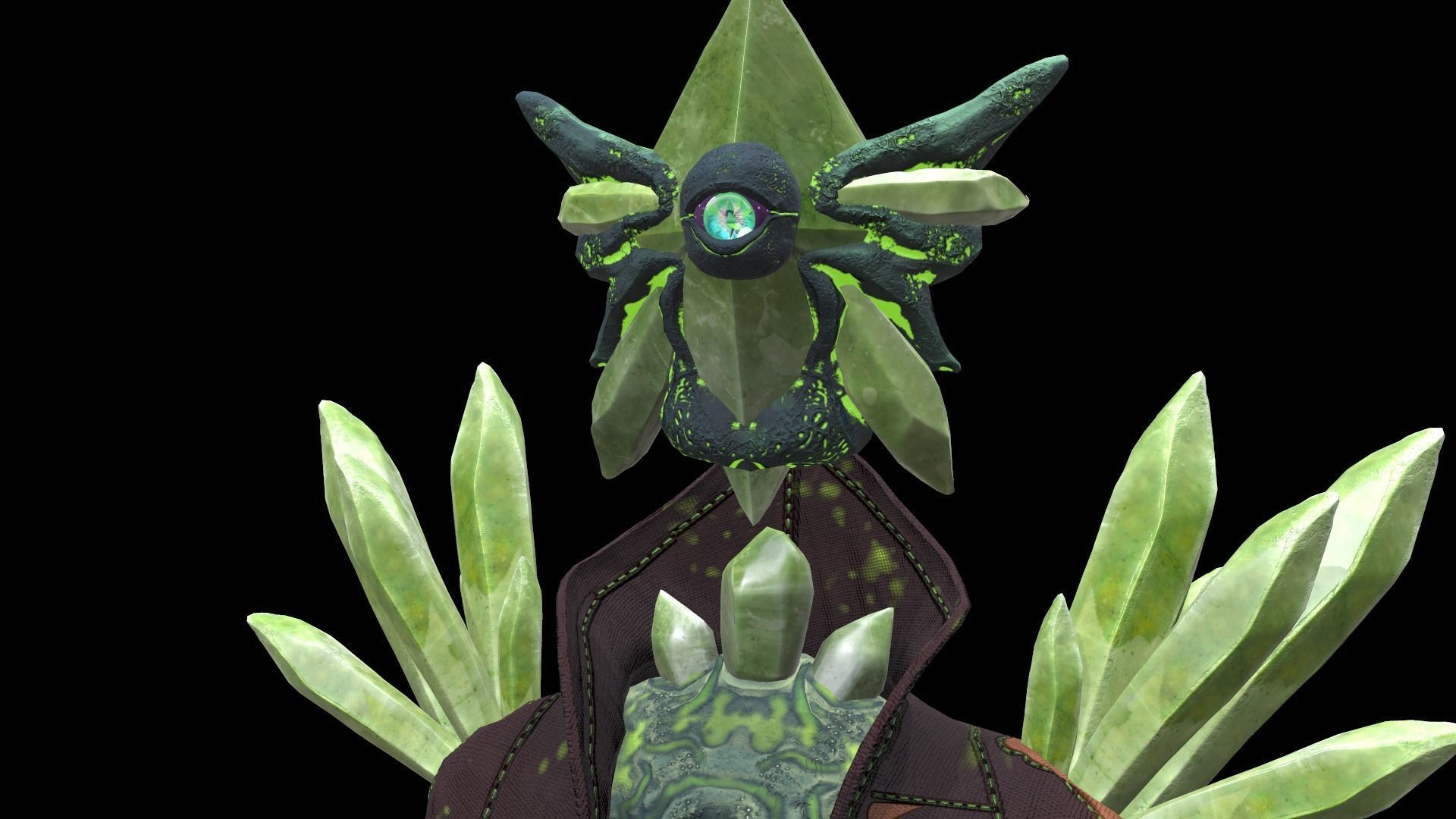 Dark Magical Crystal Game Ready 3D Model Low-poly 3D model_18