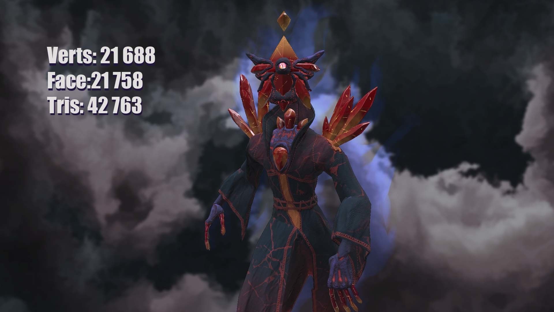 Dark Magical Crystal Game Ready 3D Model Low-poly 3D model_2