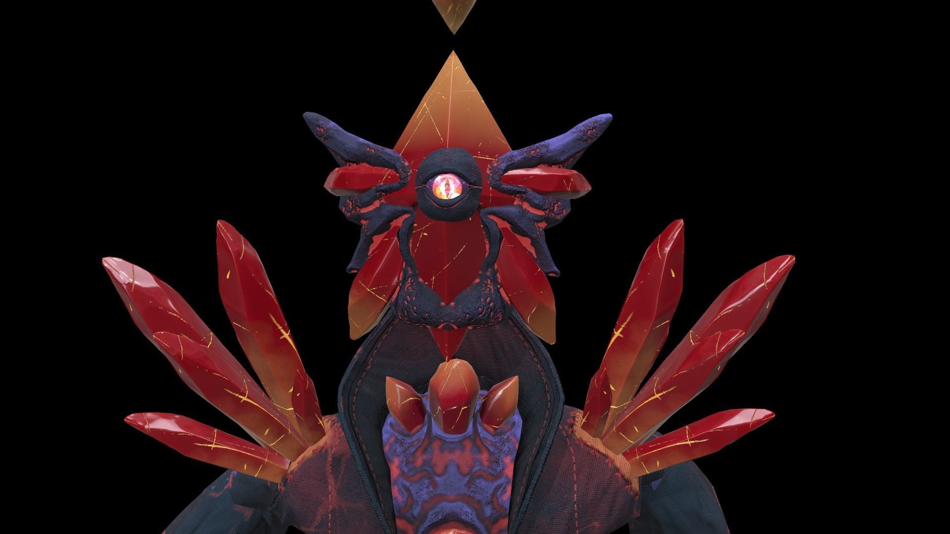 Dark Magical Crystal Game Ready 3D Model Low-poly 3D model_17