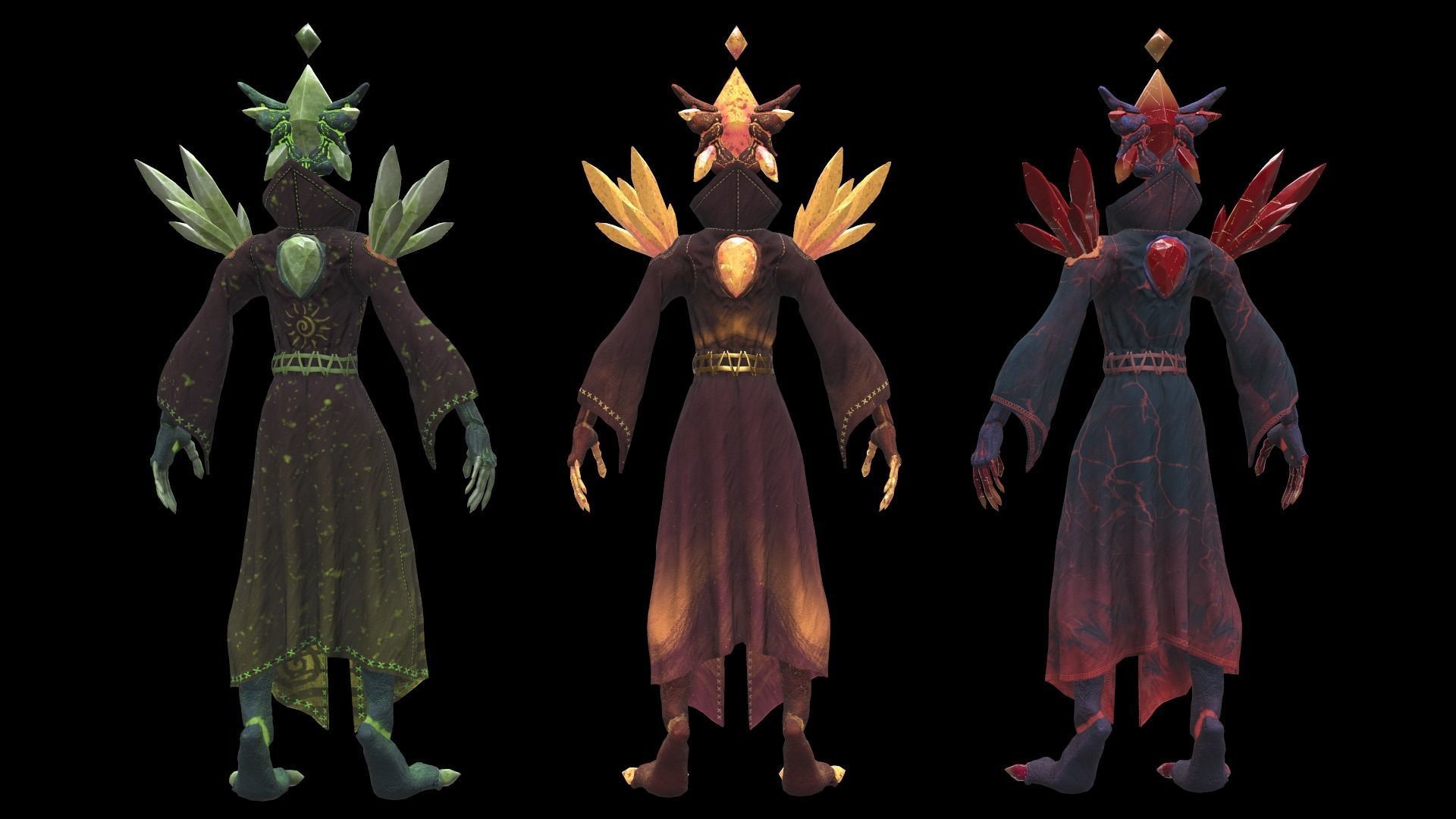 Dark Magical Crystal Game Ready 3D Model Low-poly 3D model_13