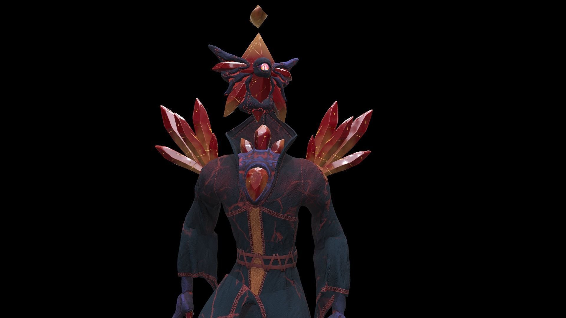 Dark Magical Crystal Game Ready 3D Model Low-poly 3D model_9