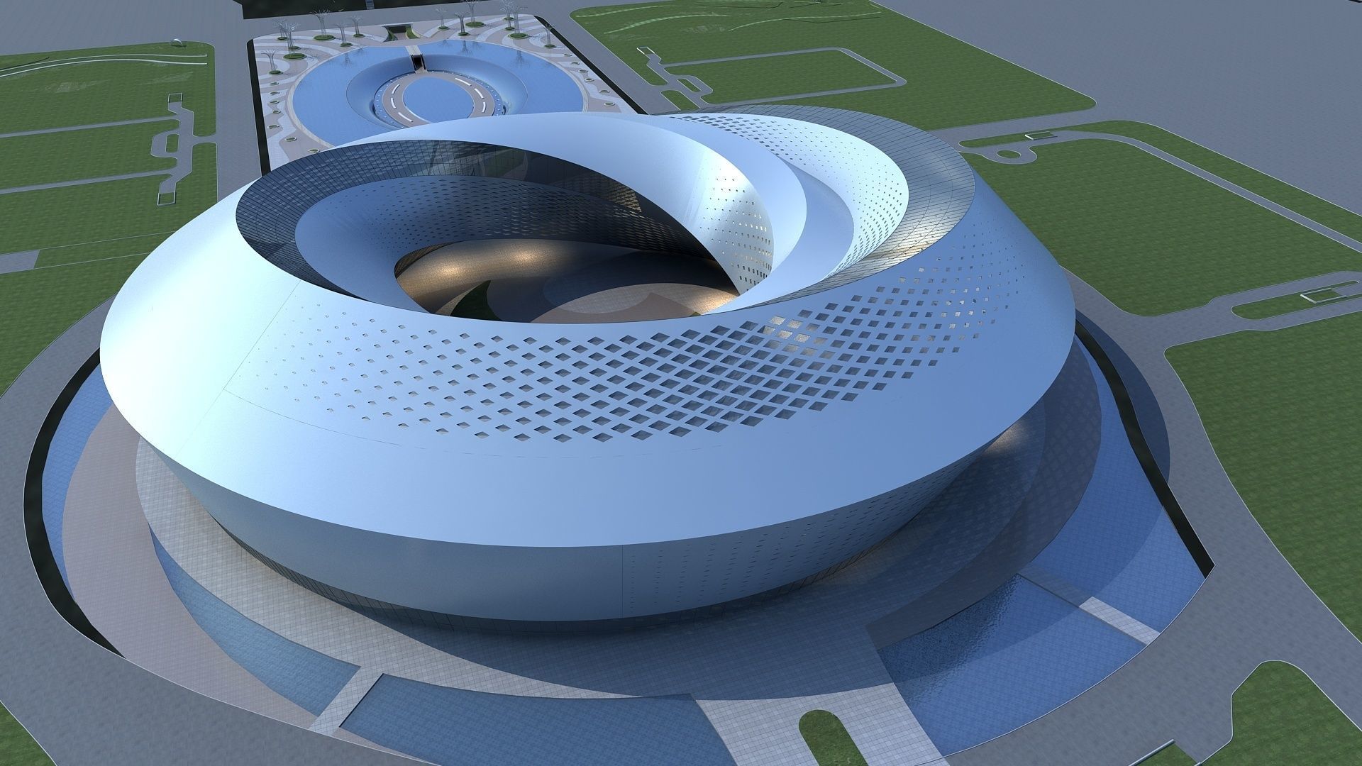 Exhibition Hall 3D model_3