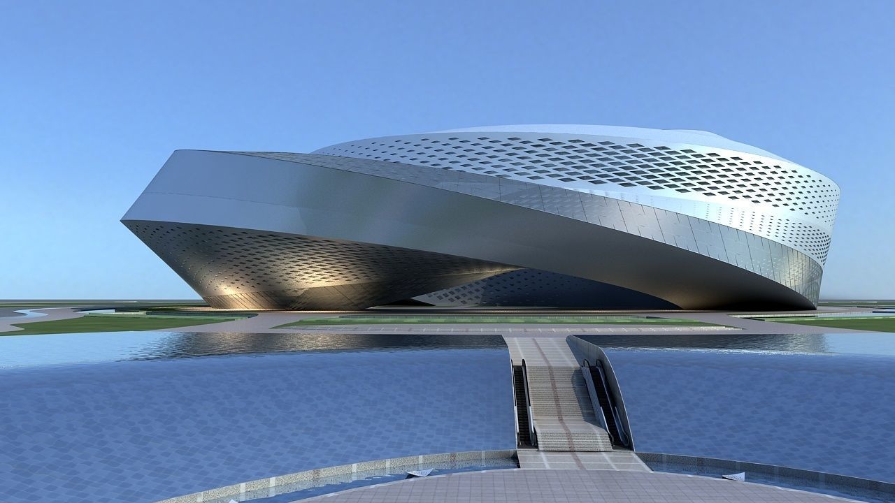 Exhibition Hall 3D model_1