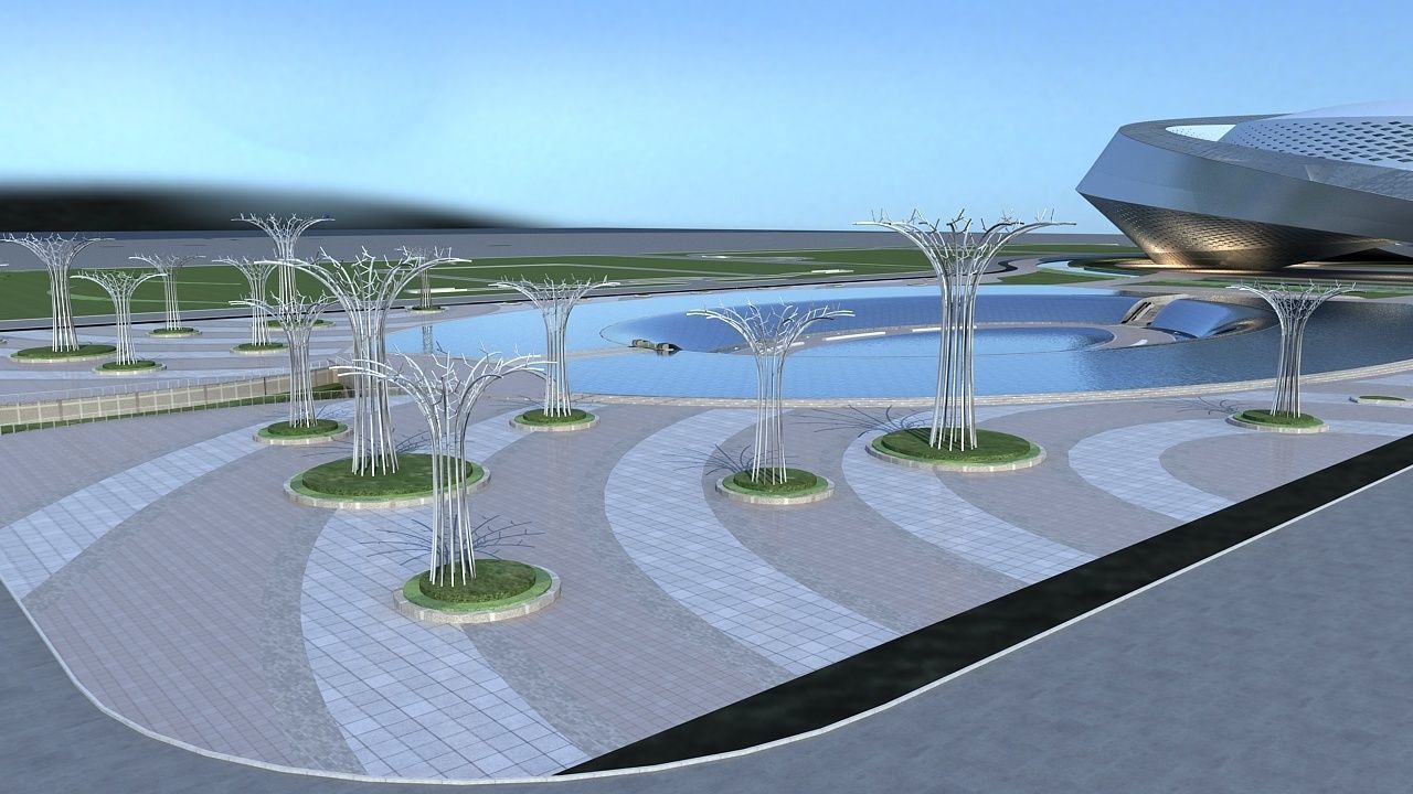 Exhibition Hall 3D model_11