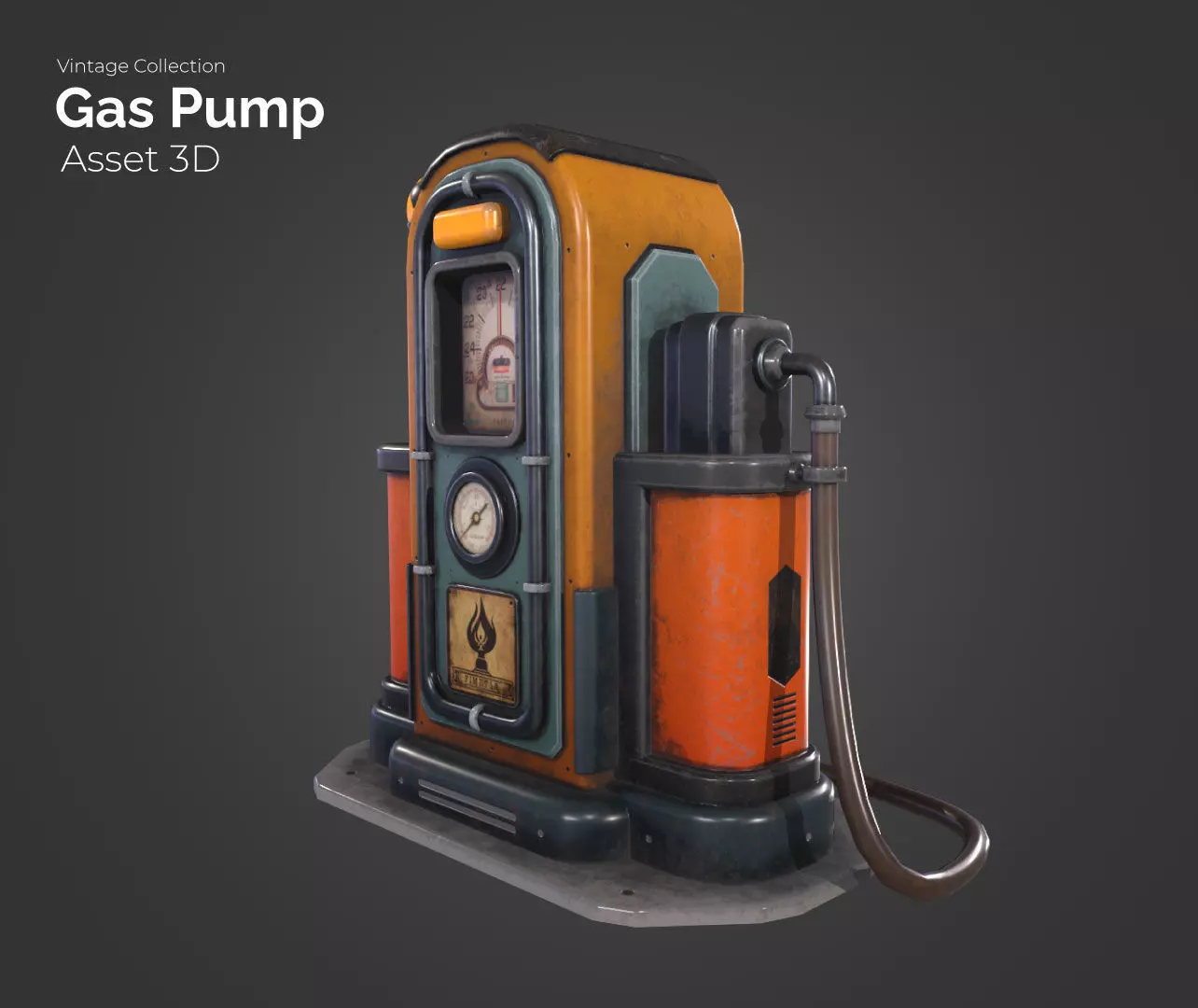 Gas Pump Low-poly 3D model