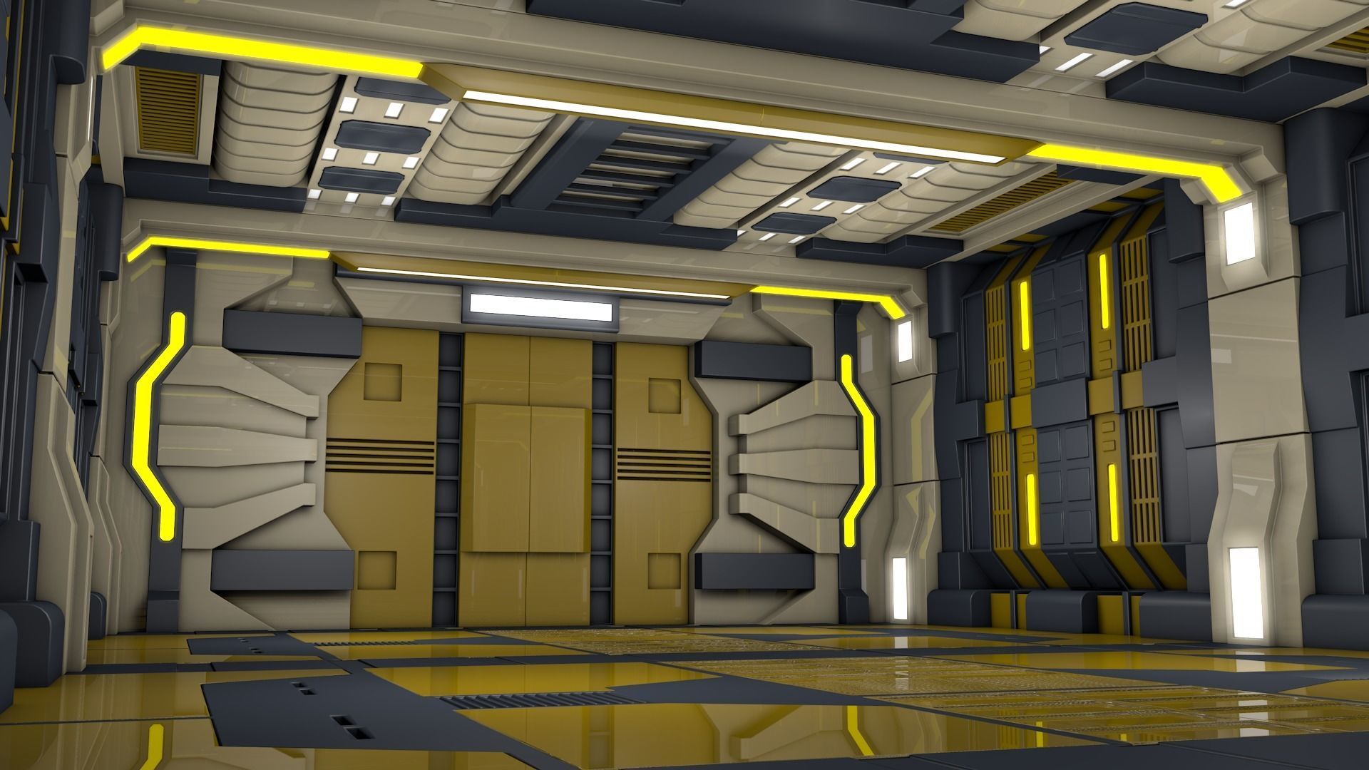 Sci Fi Corridor 3D model_5