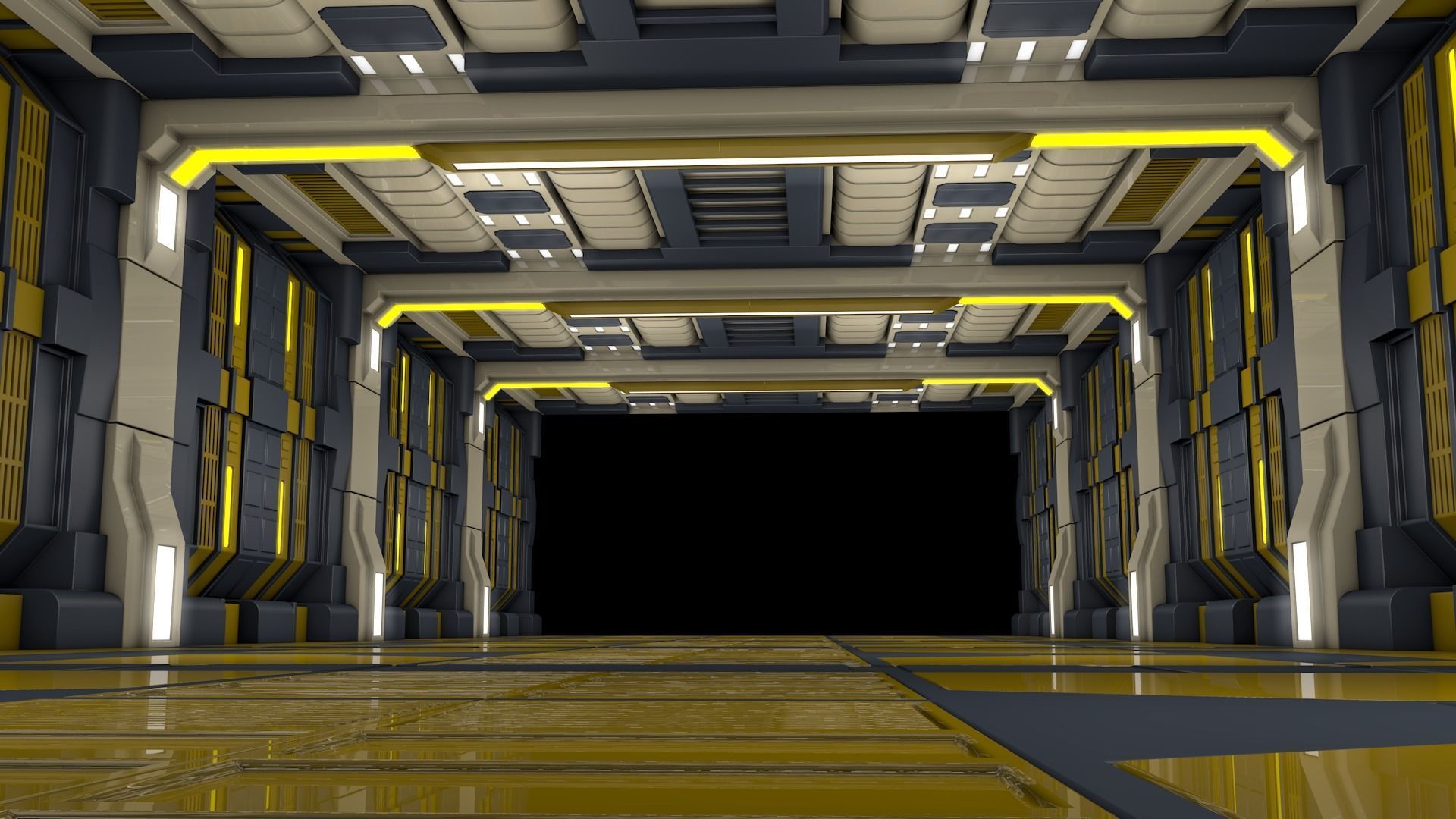 Sci Fi Corridor 3D model_6
