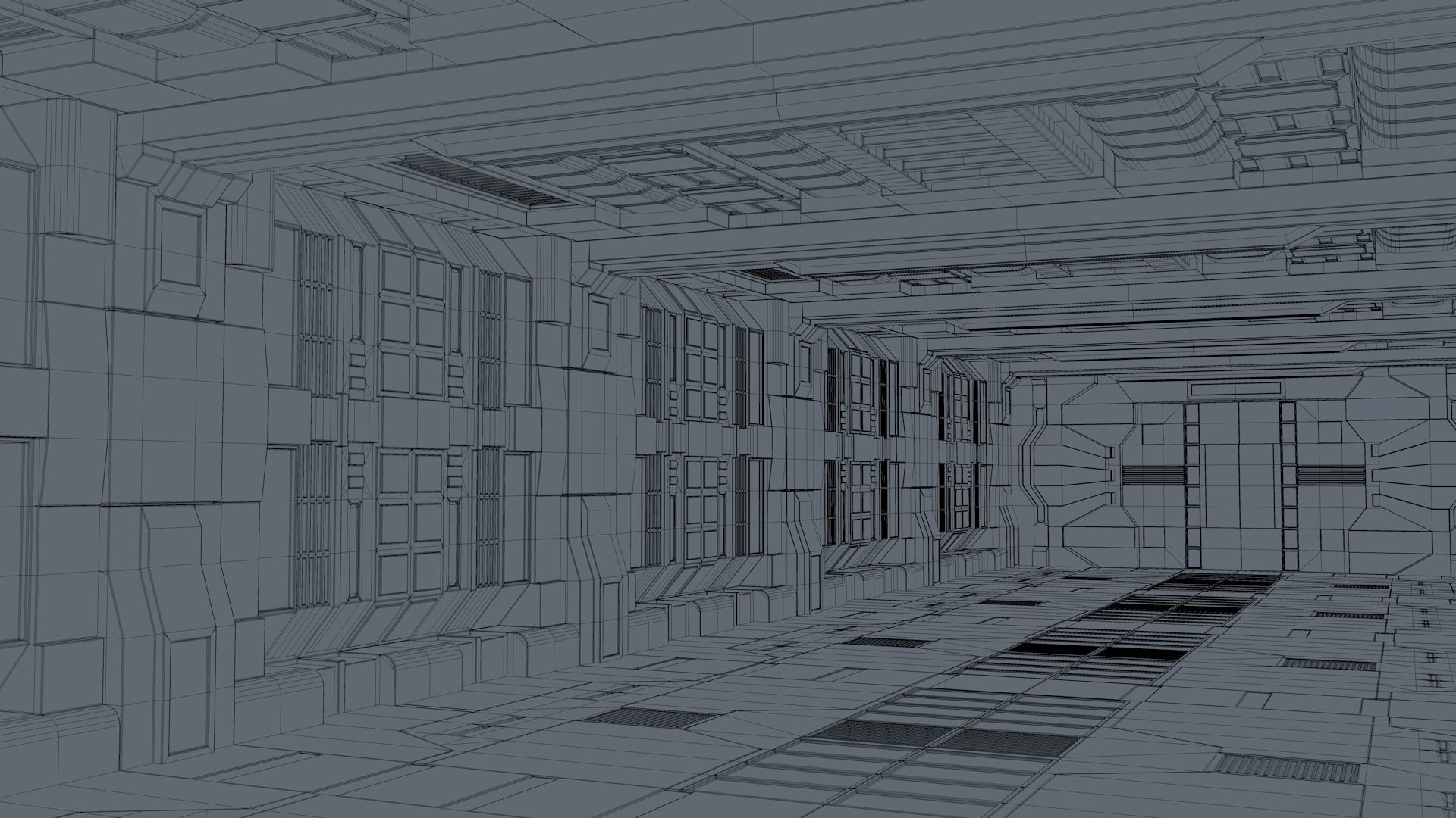 Sci Fi Corridor 3D model_10