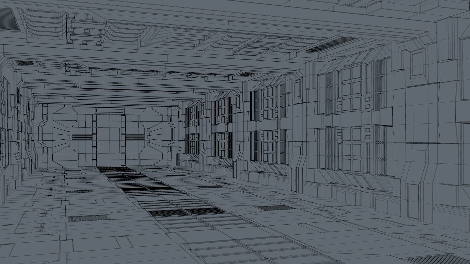 Sci Fi Corridor 3D model_11