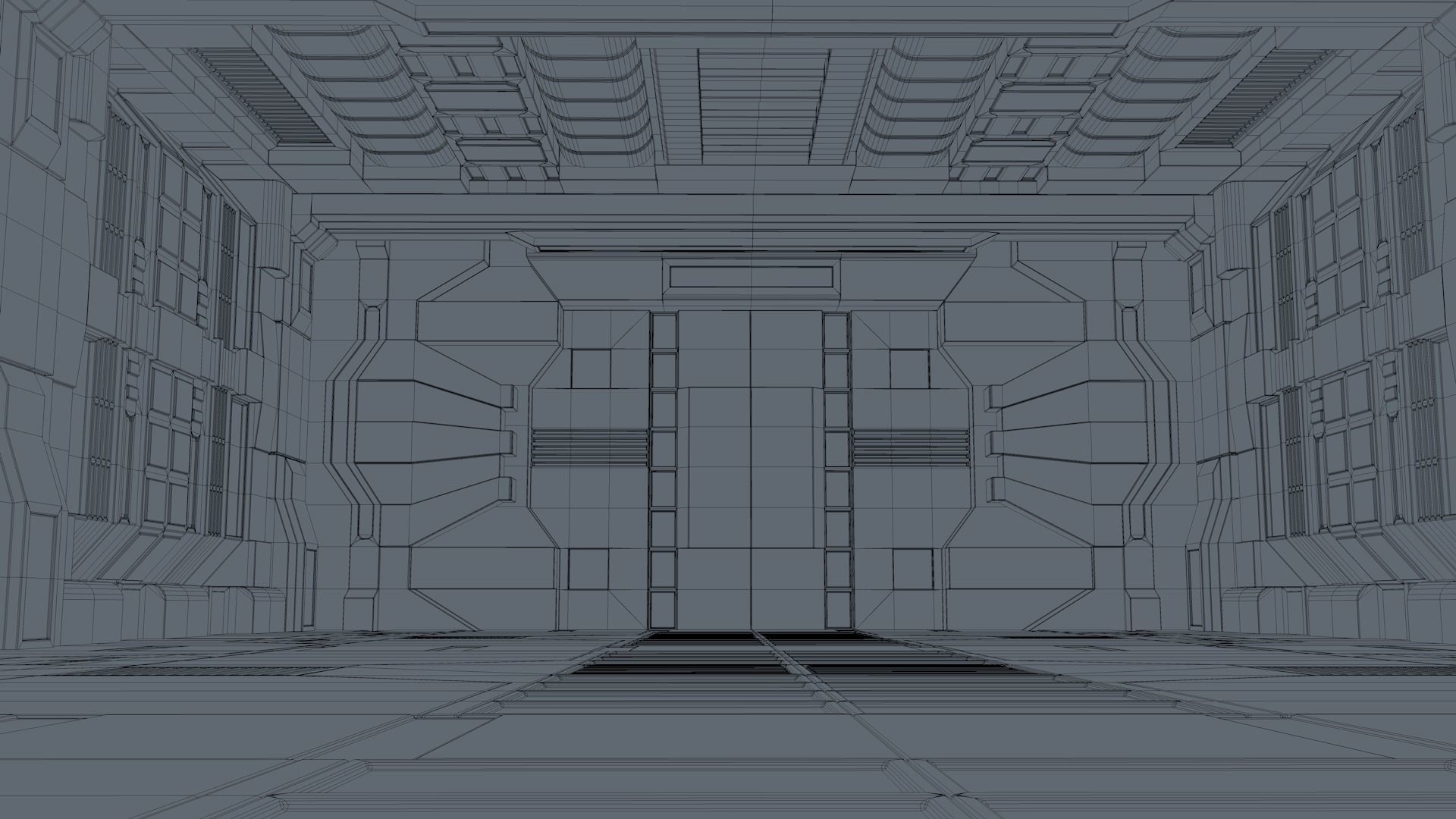 Sci Fi Corridor 3D model_13