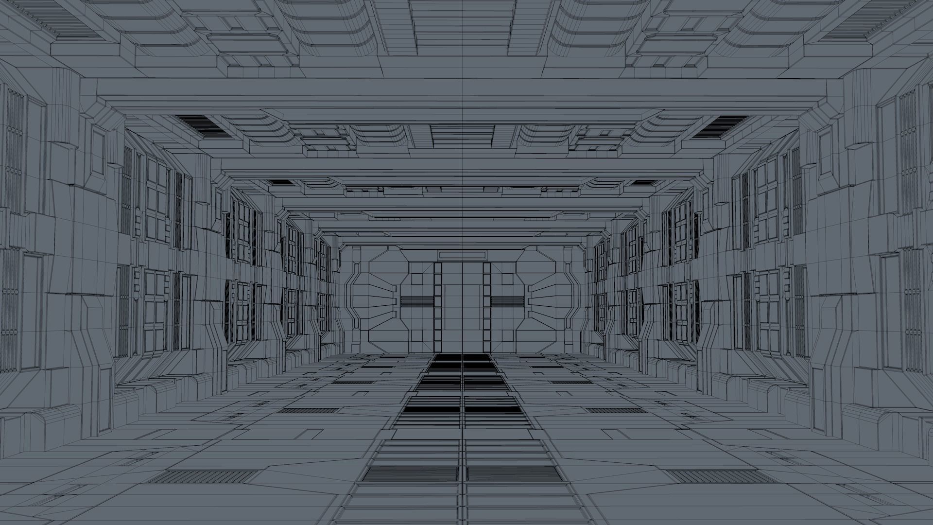 Sci Fi Corridor 3D model_9
