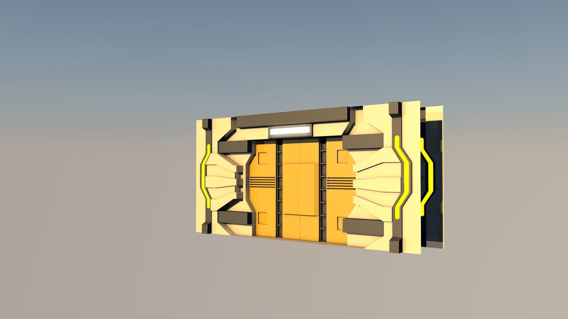 Sci Fi Corridor 3D model_8