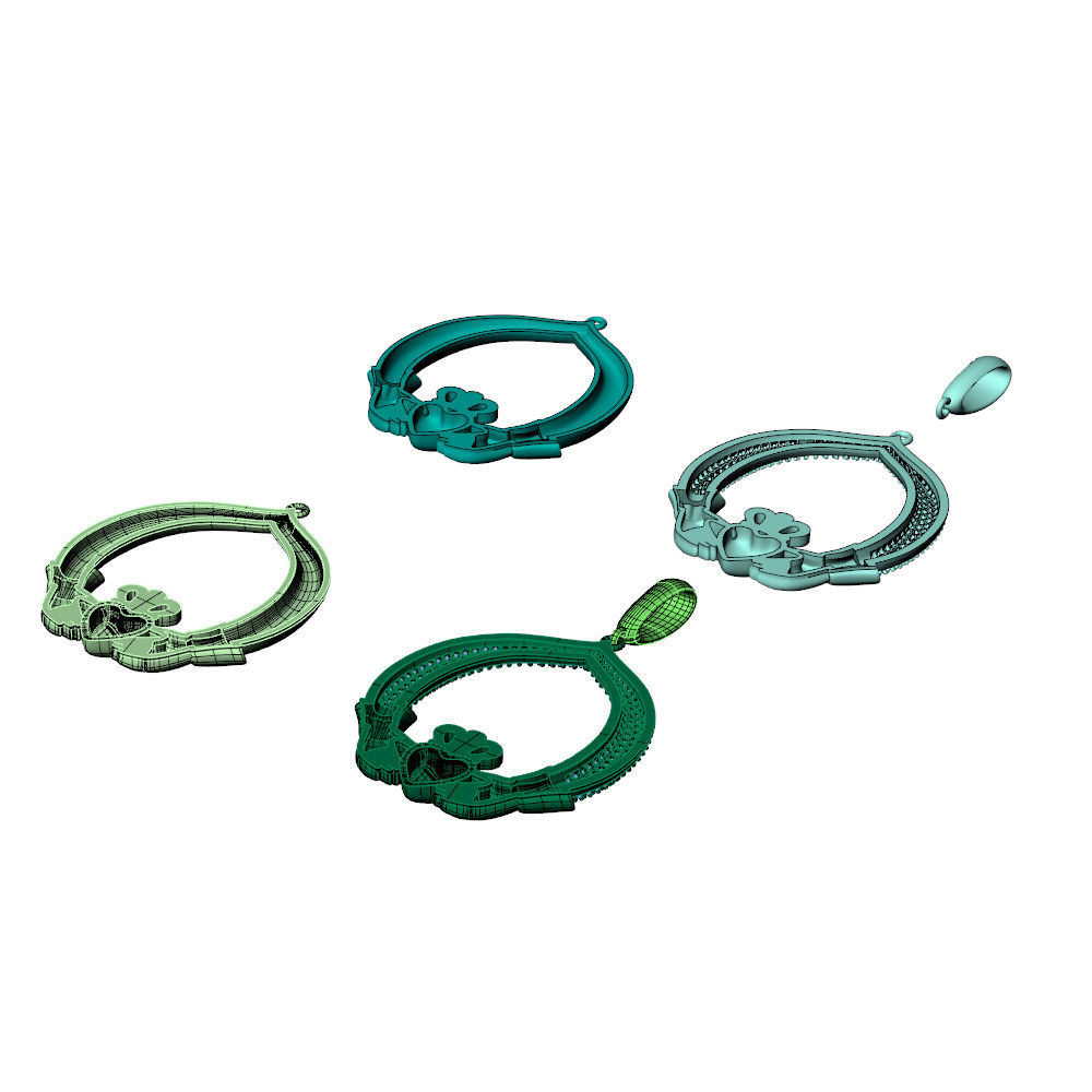 Claddagh Pendant 3D print model_12