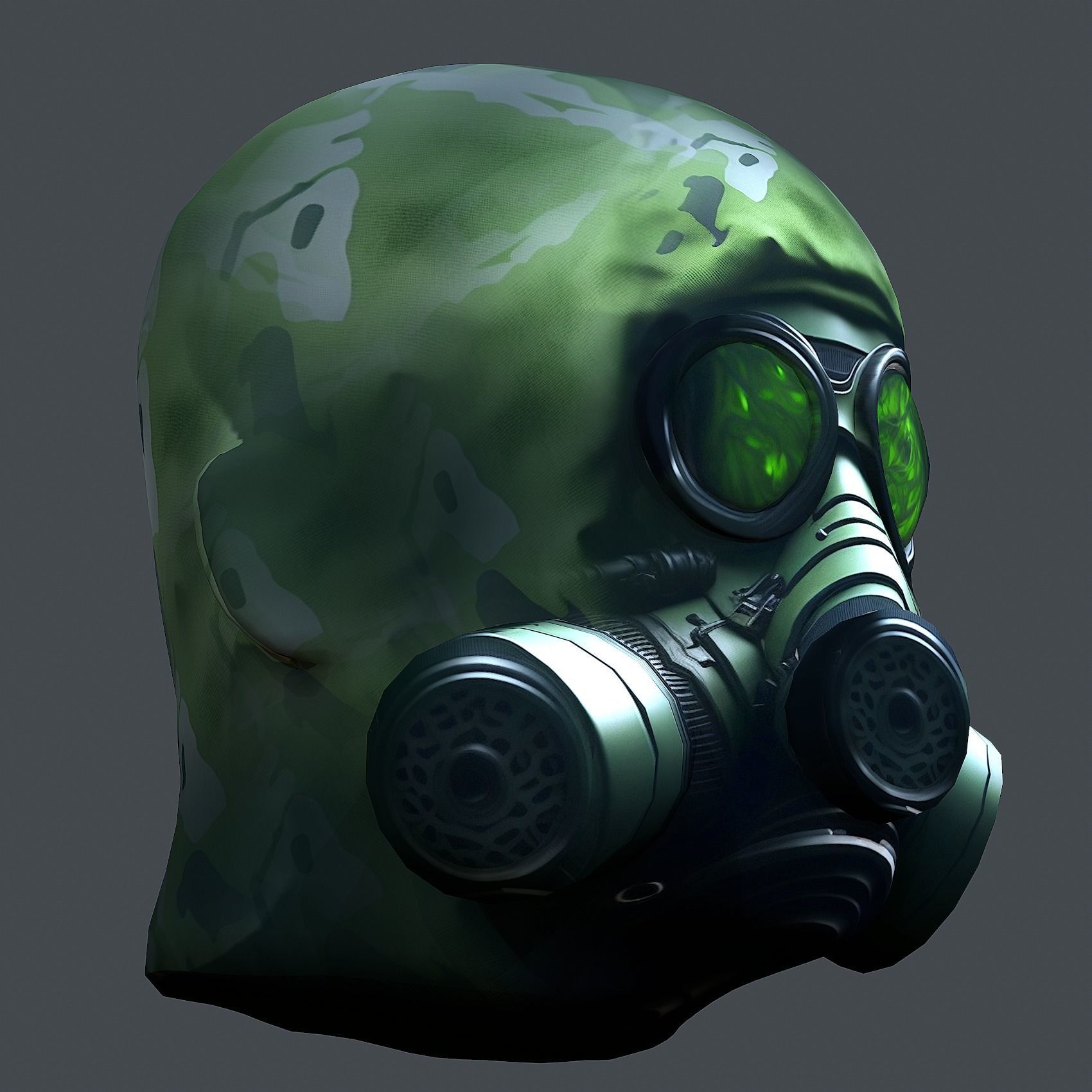 Helmet 3d model military combat Military Low-poly Low-poly 3D model_6