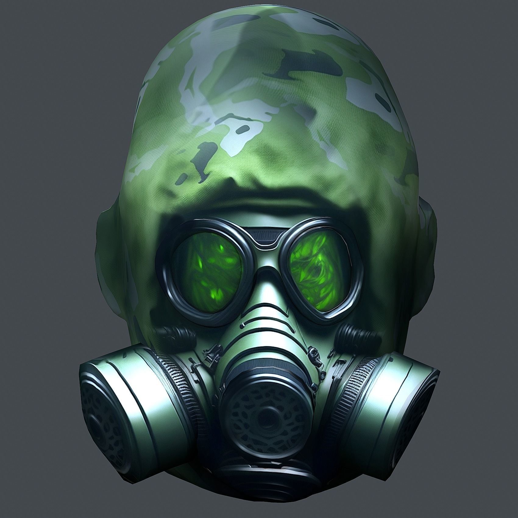 Helmet 3d model military combat Military Low-poly Low-poly 3D model_4