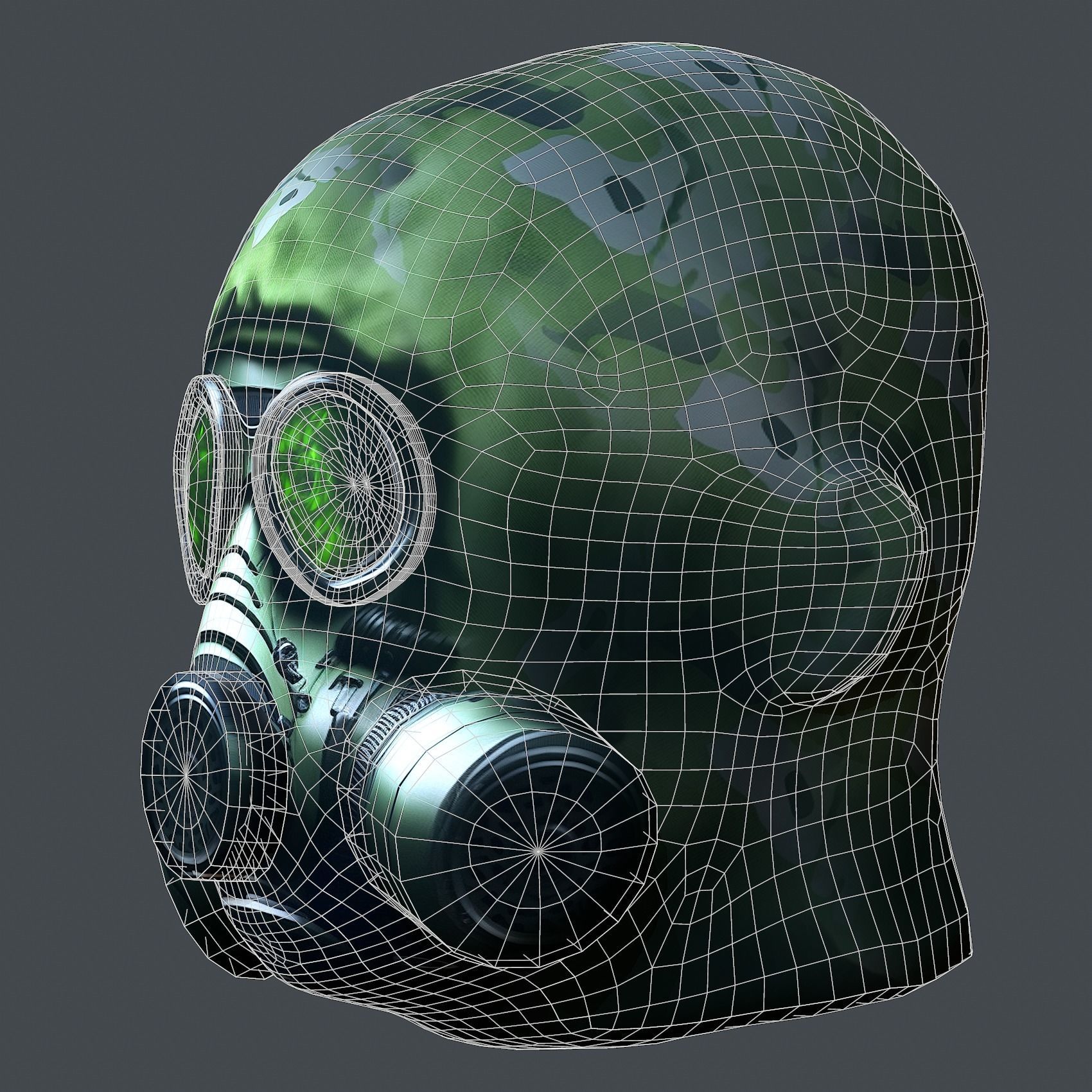 Helmet 3d model military combat Military Low-poly Low-poly 3D model_9