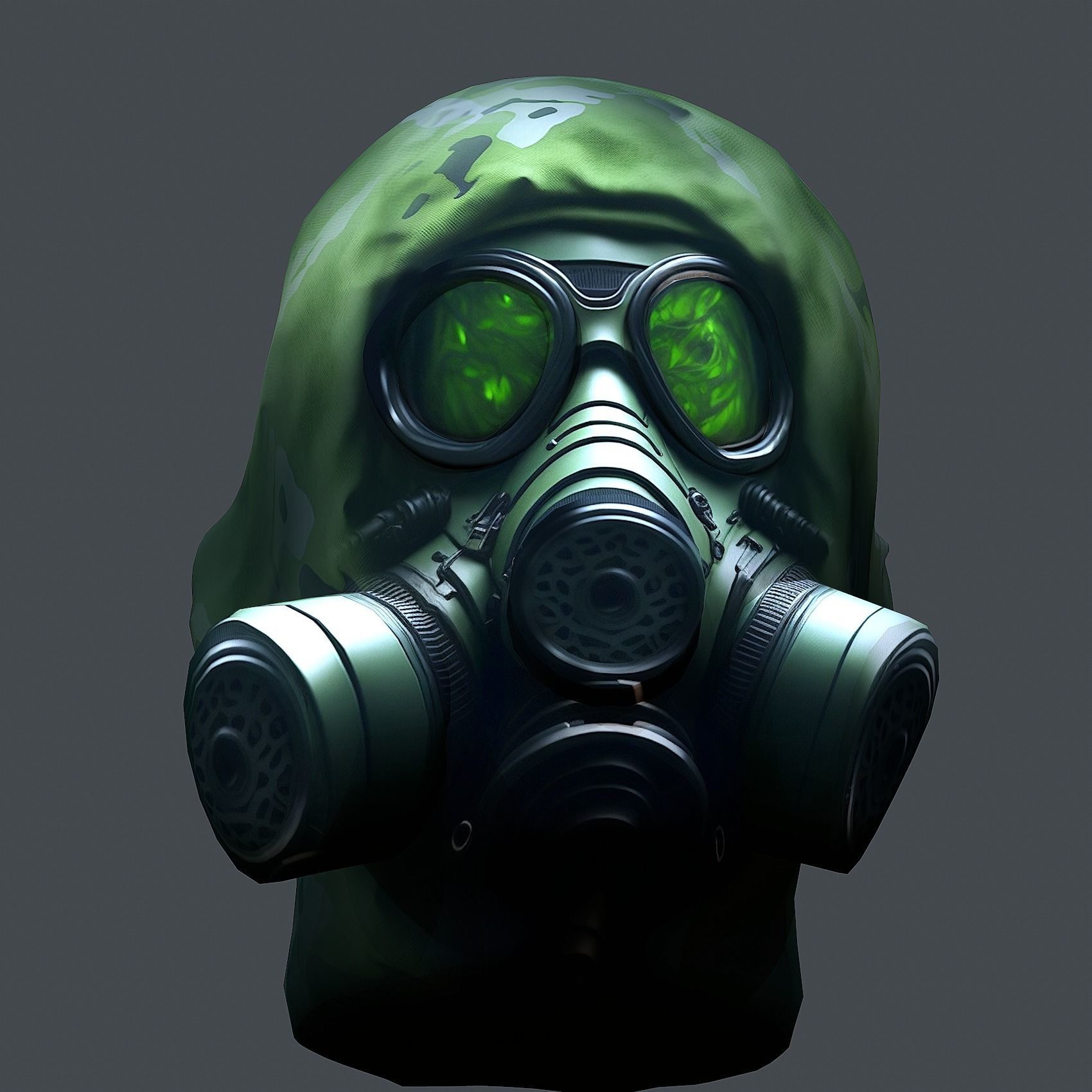 Helmet 3d model military combat Military Low-poly Low-poly 3D model_5