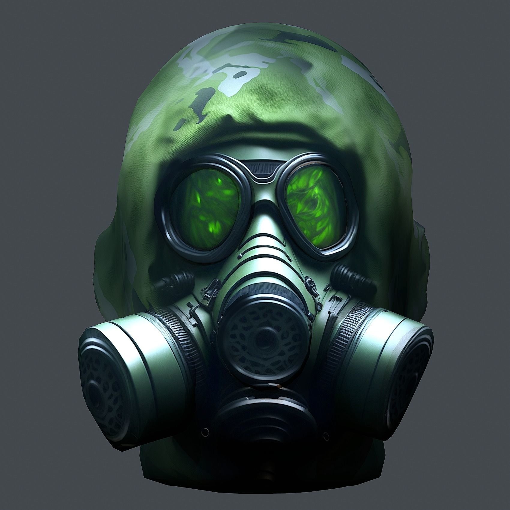 Helmet 3d model military combat Military Low-poly Low-poly 3D model_1