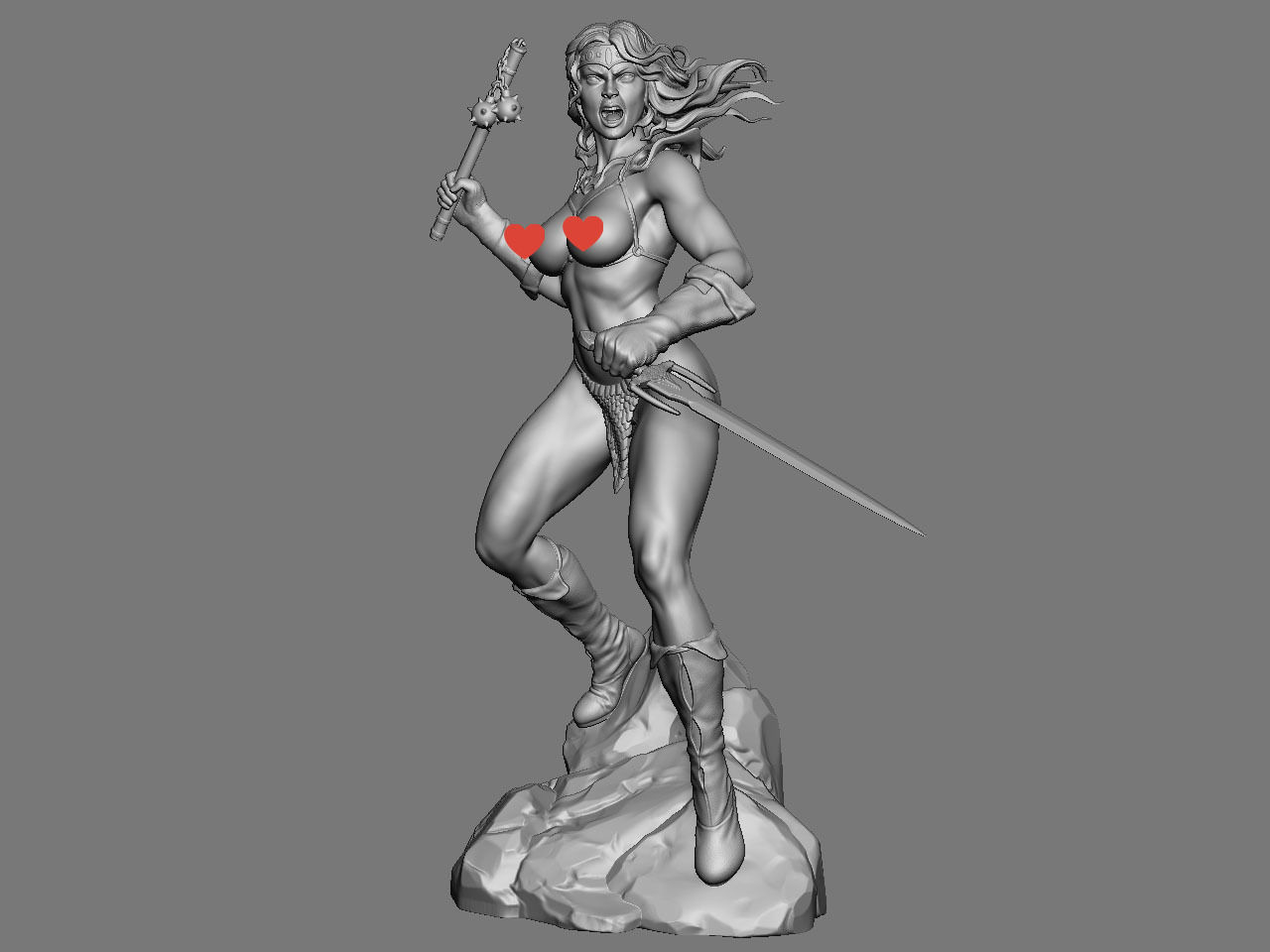 Red Sonja NSFW 3D print model_5