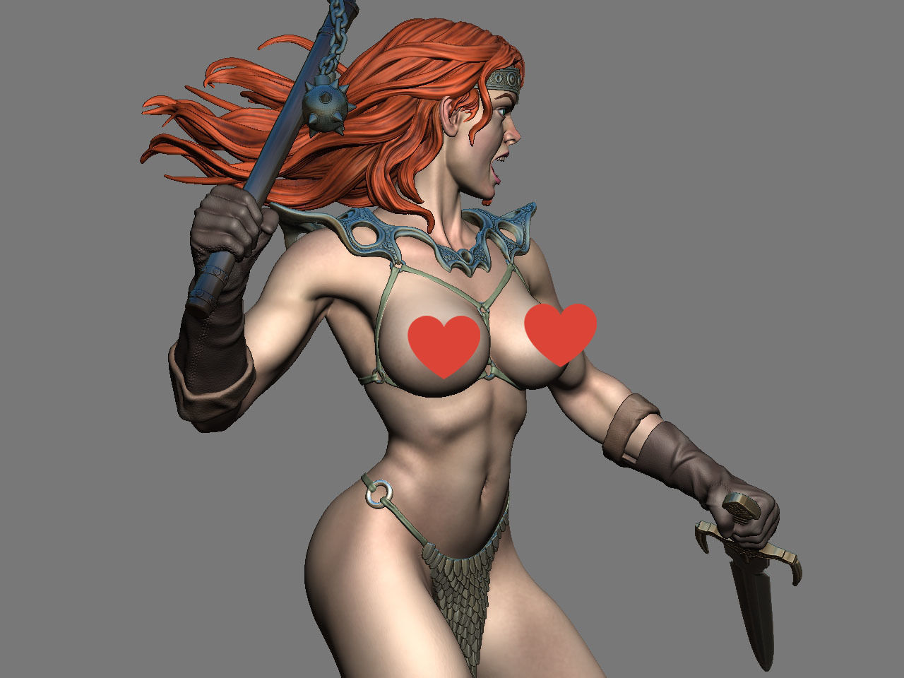 Red Sonja NSFW 3D print model_30