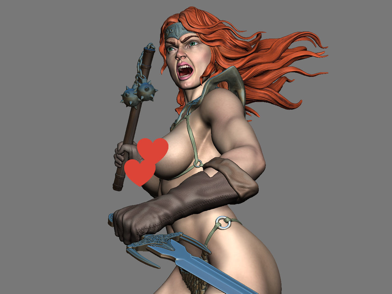 Red Sonja NSFW 3D print model_22