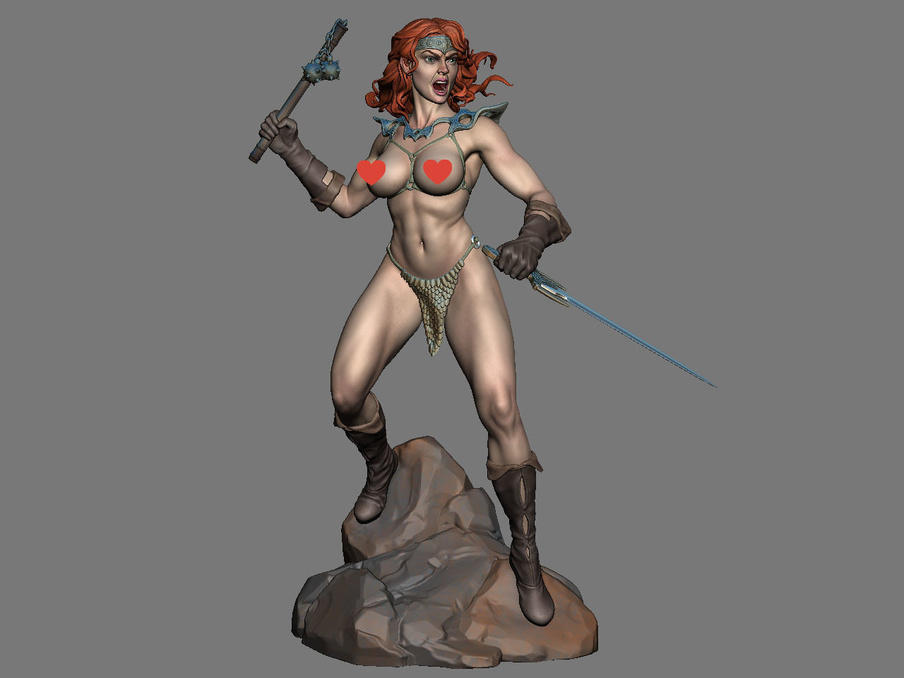 Red Sonja NSFW 3D print model_2