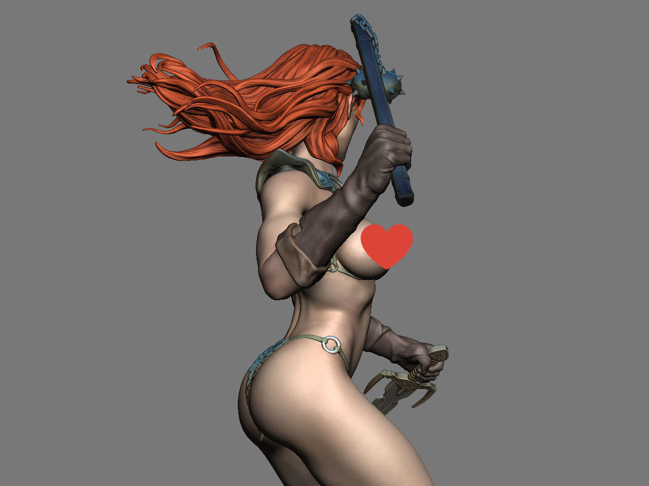 Red Sonja NSFW 3D print model_28