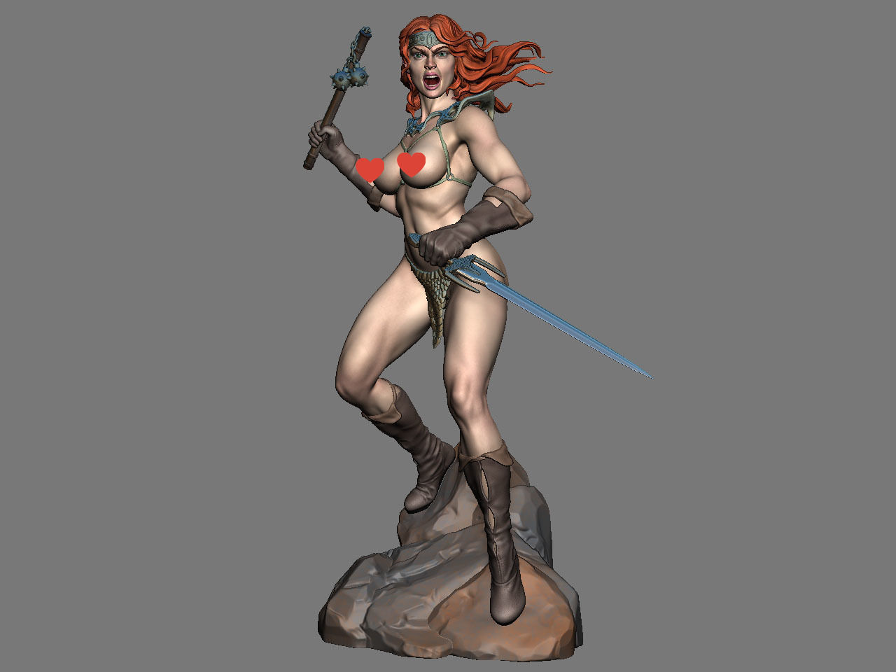Red Sonja NSFW 3D print model_4