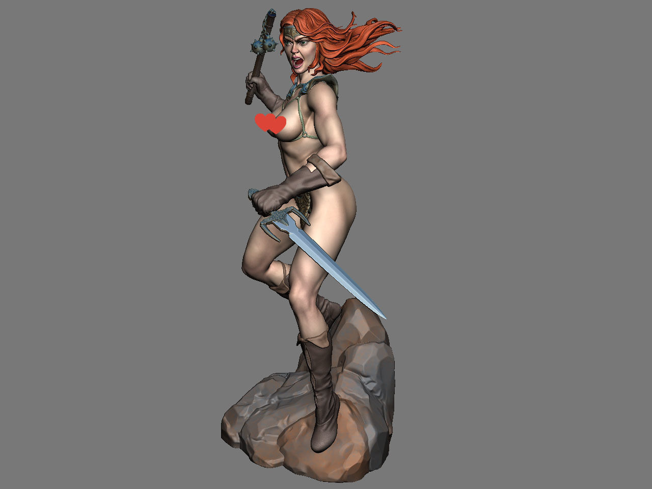 Red Sonja NSFW 3D print model_6