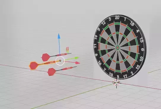 dart animation Low-poly 3D model