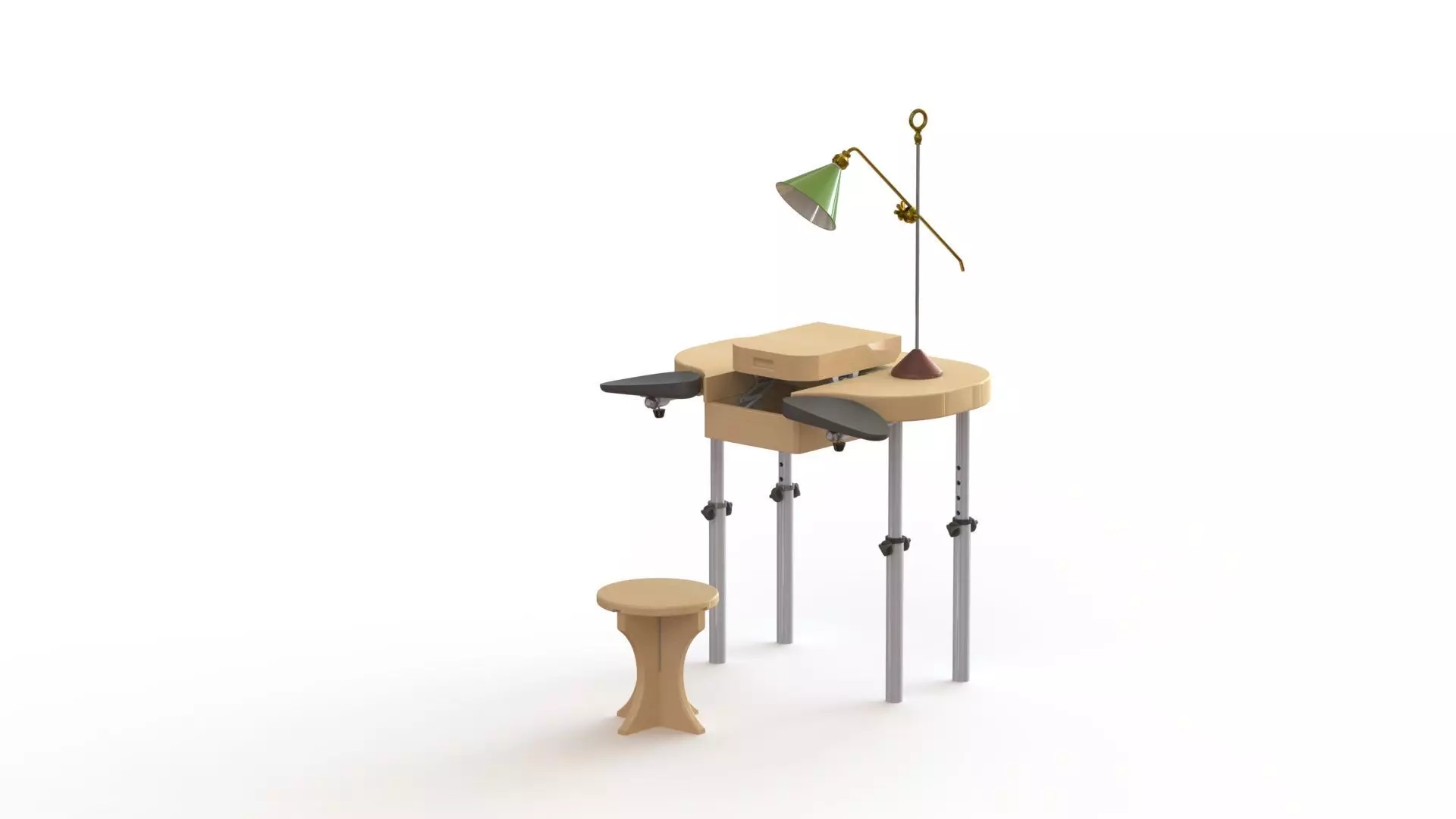 watchmaker workbench 3D model_0