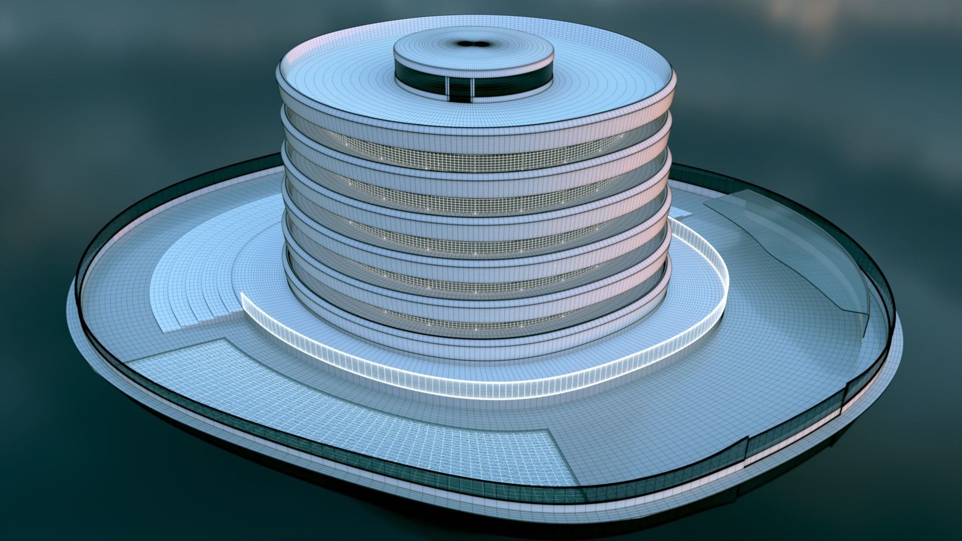 Futuristic Building Concept V2-01 3D model_21