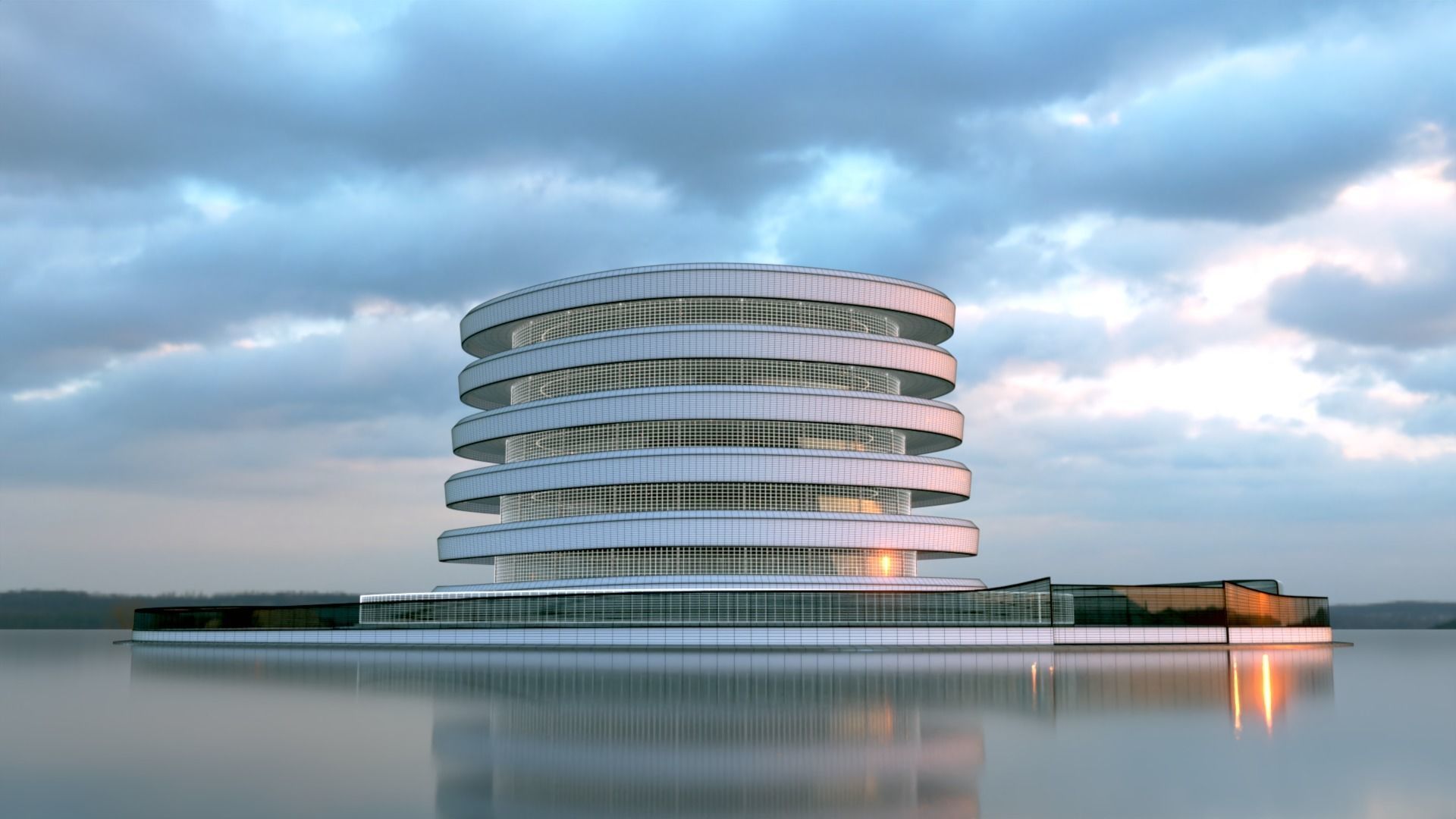 Futuristic Building Concept V2-01 3D model_20