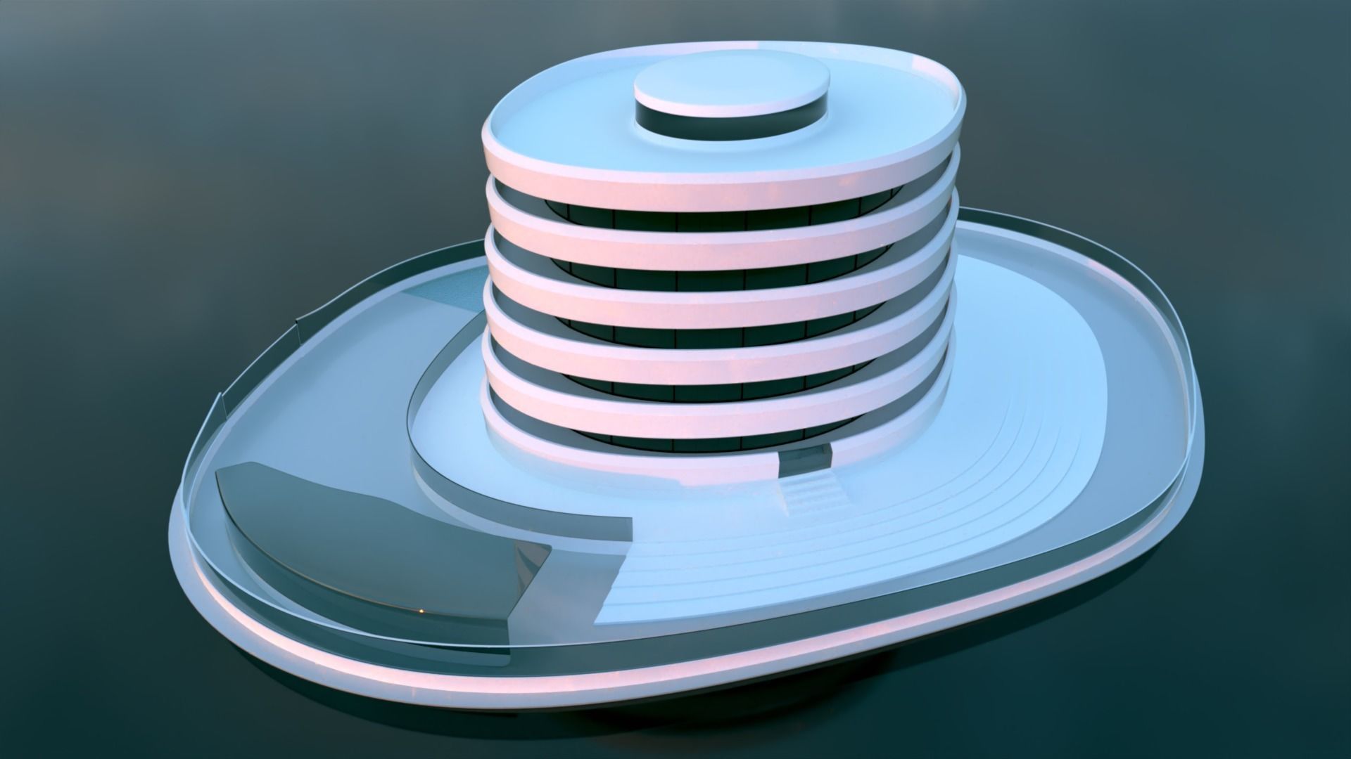Futuristic Building Concept V2-01 3D model_18