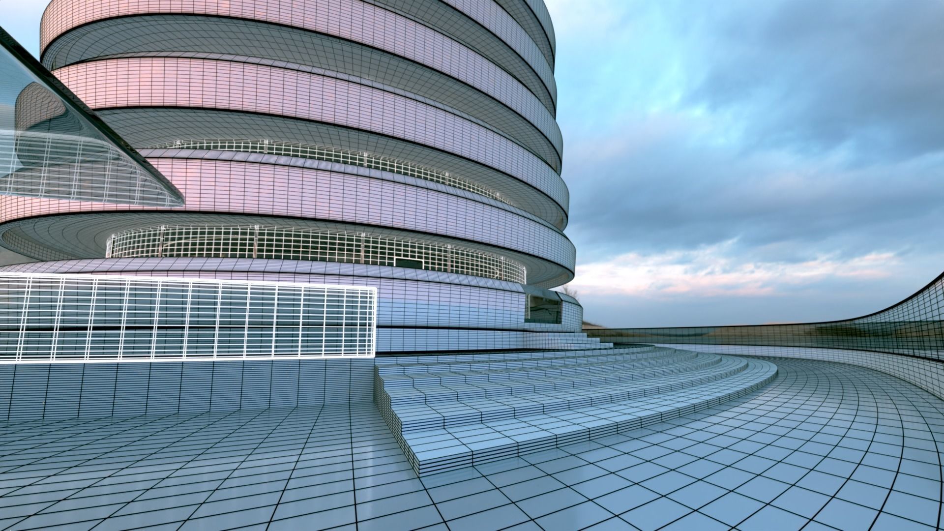 Futuristic Building Concept V2-01 3D model_22