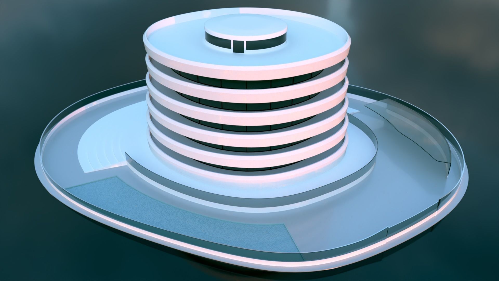 Futuristic Building Concept V2-01 3D model_17