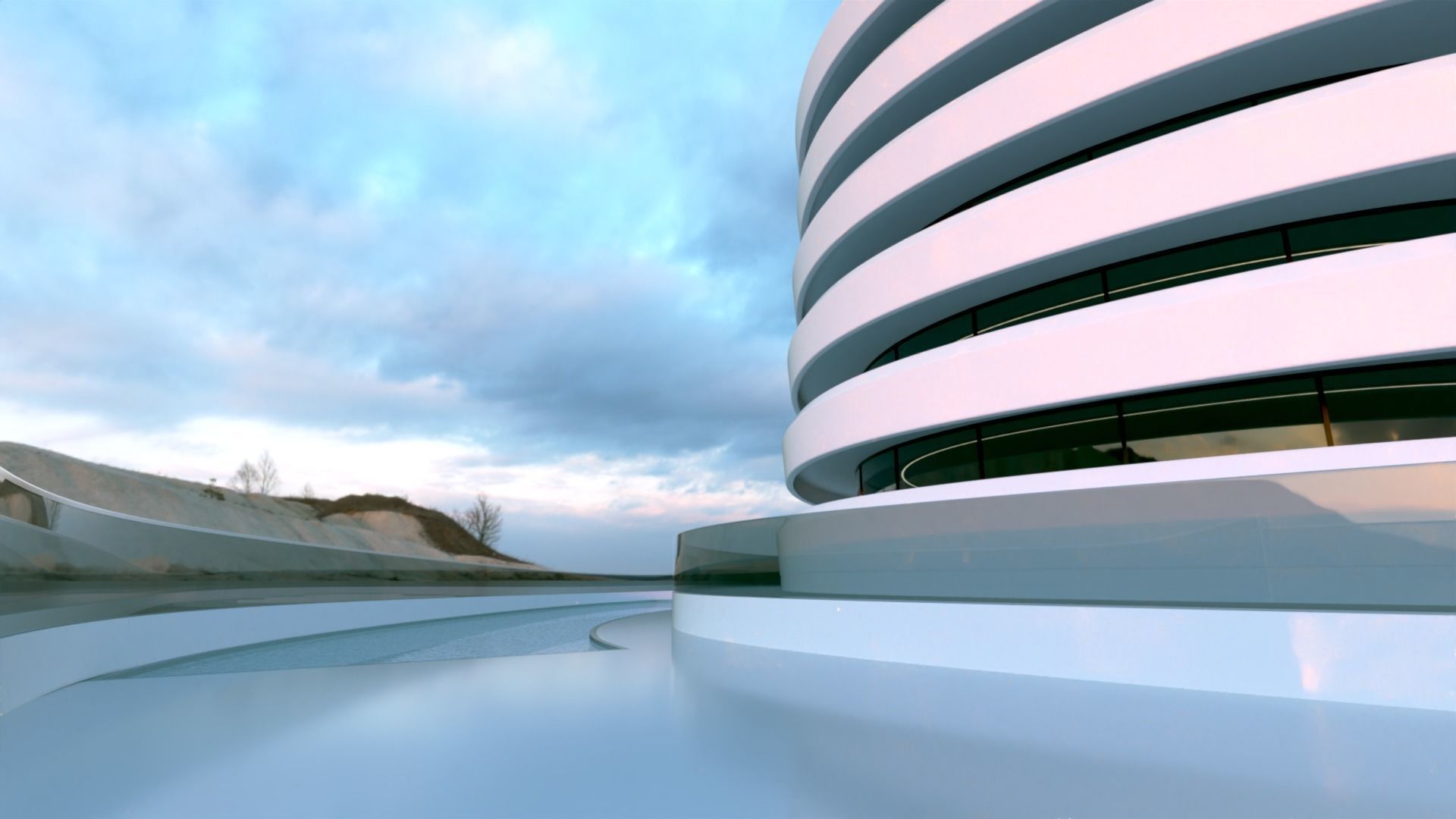 Futuristic Building Concept V2-01 3D model_13