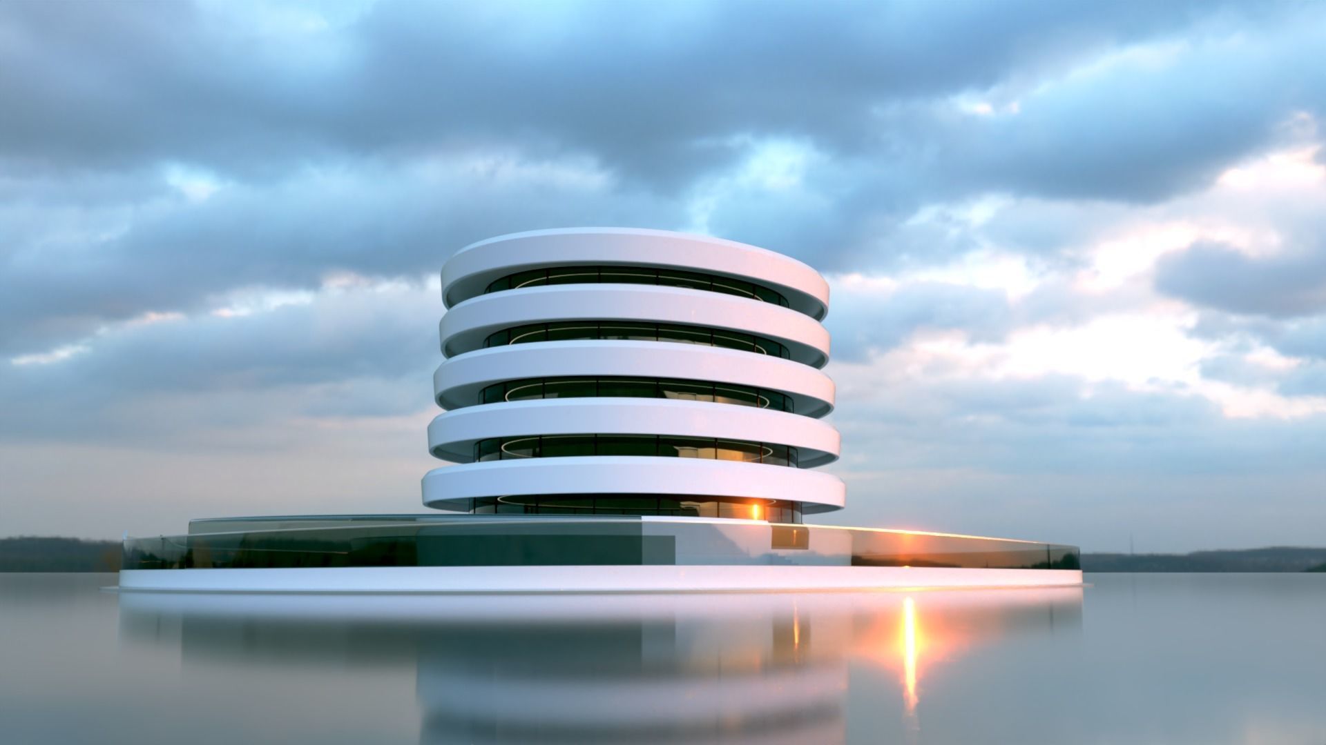 Futuristic Building Concept V2-01 3D model_5