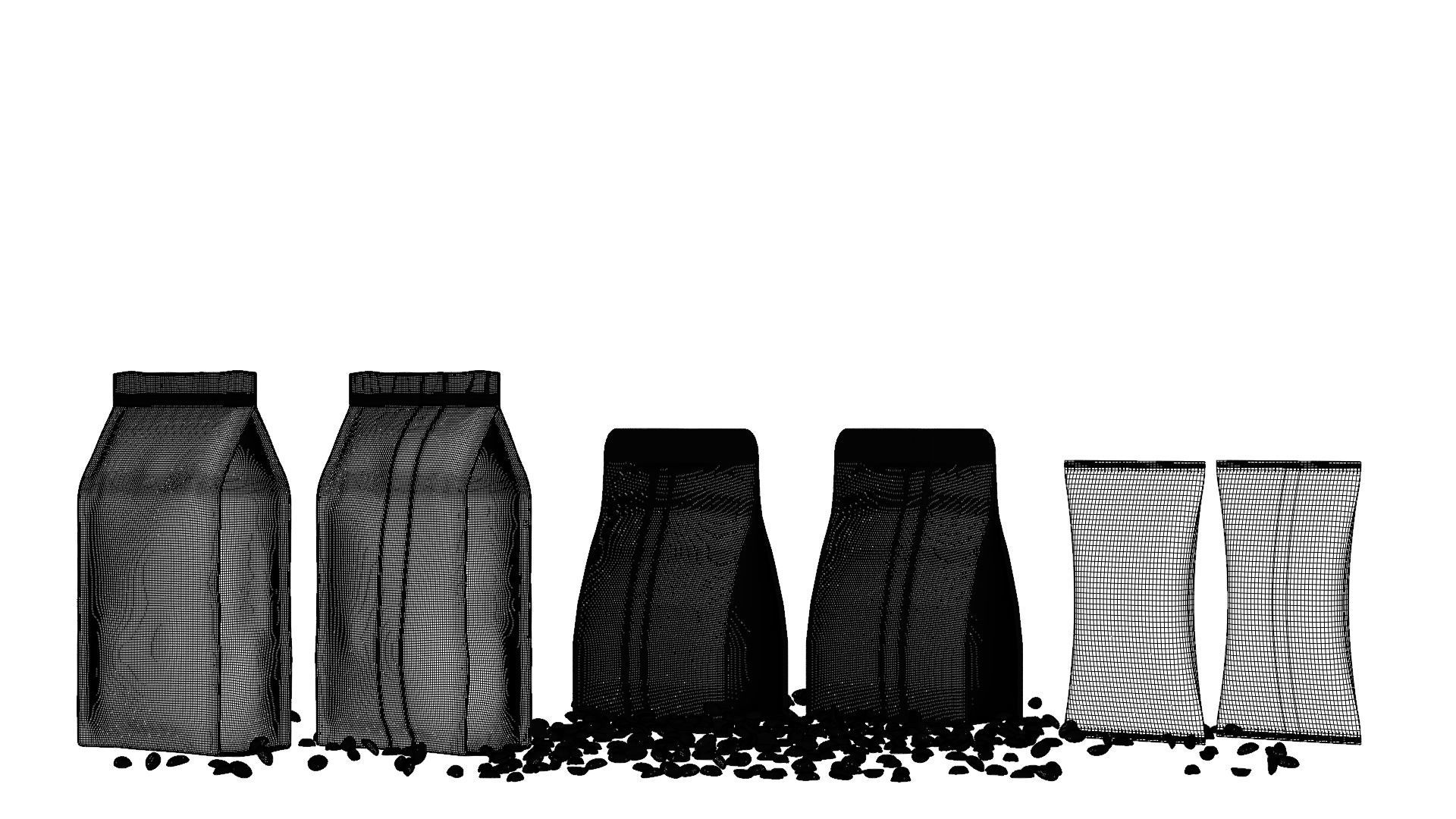 Coffee Pouch Packaging - 3D Model 3D model_19