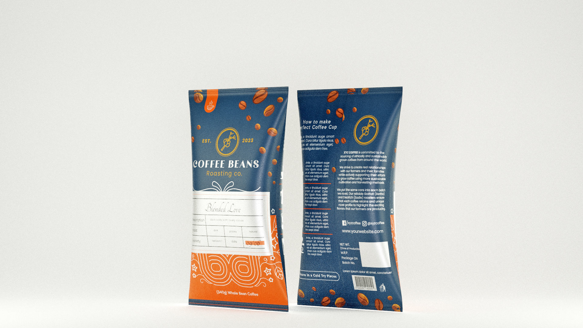 Coffee Pouch Packaging - 3D Model 3D model_14