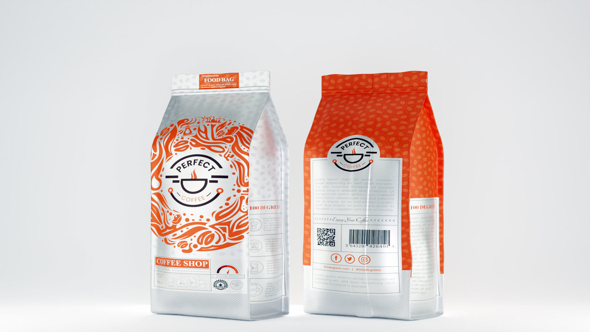Coffee Pouch Packaging - 3D Model 3D model_3
