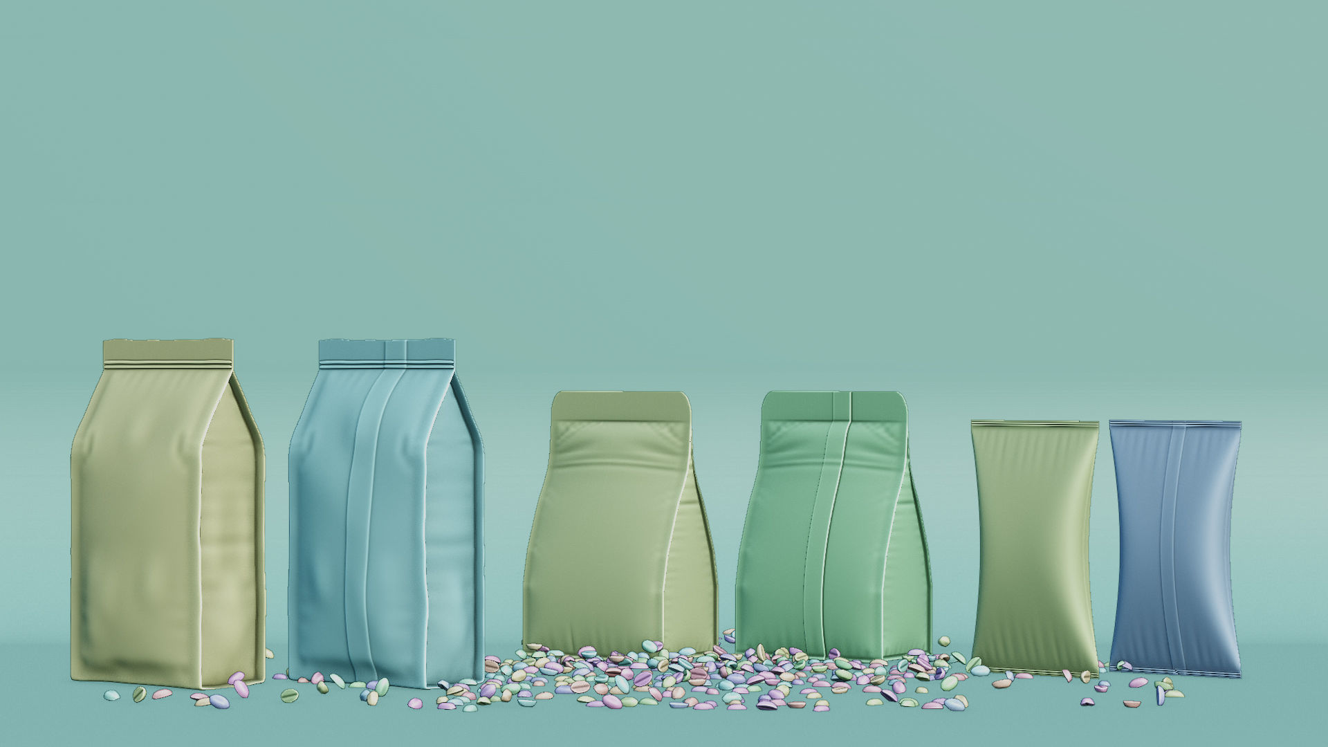 Coffee Pouch Packaging - 3D Model 3D model_18