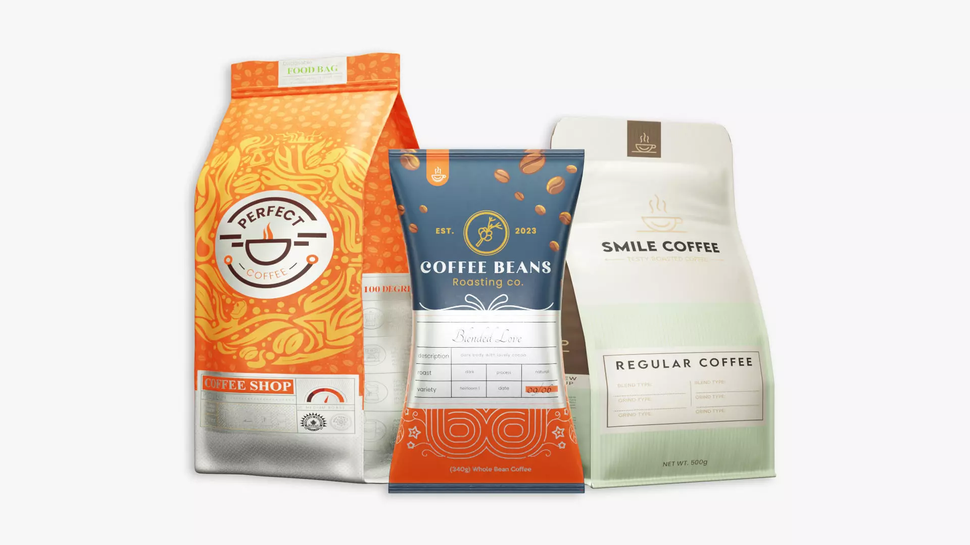 Coffee Pouch Packaging - 3D Model 3D model_0