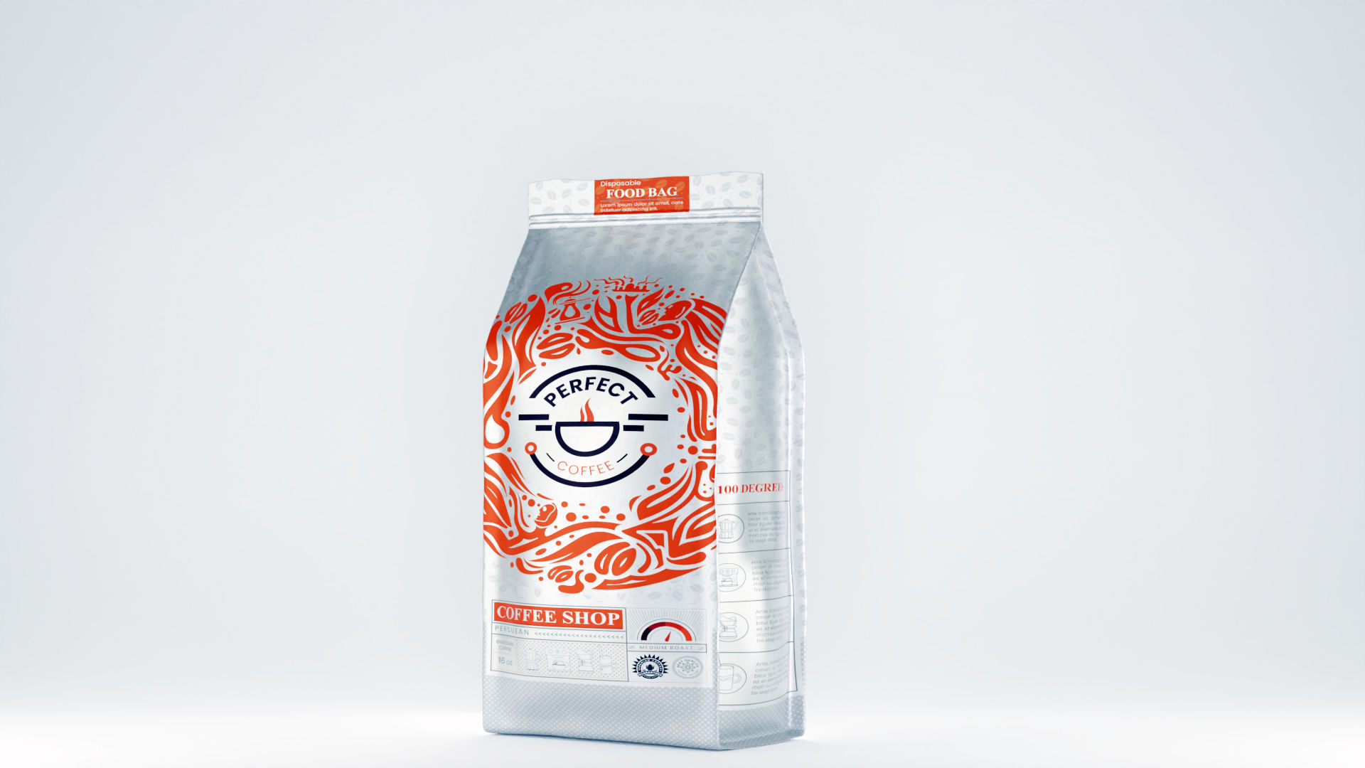 Coffee Pouch Packaging - 3D Model 3D model_2