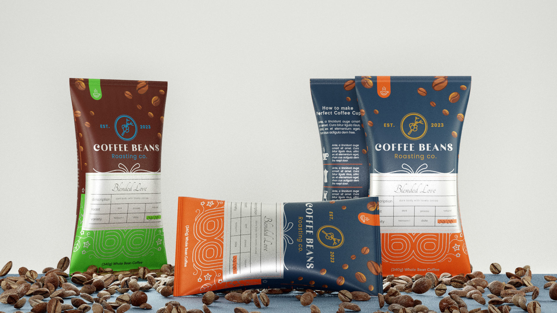 Coffee Pouch Packaging - 3D Model 3D model_15