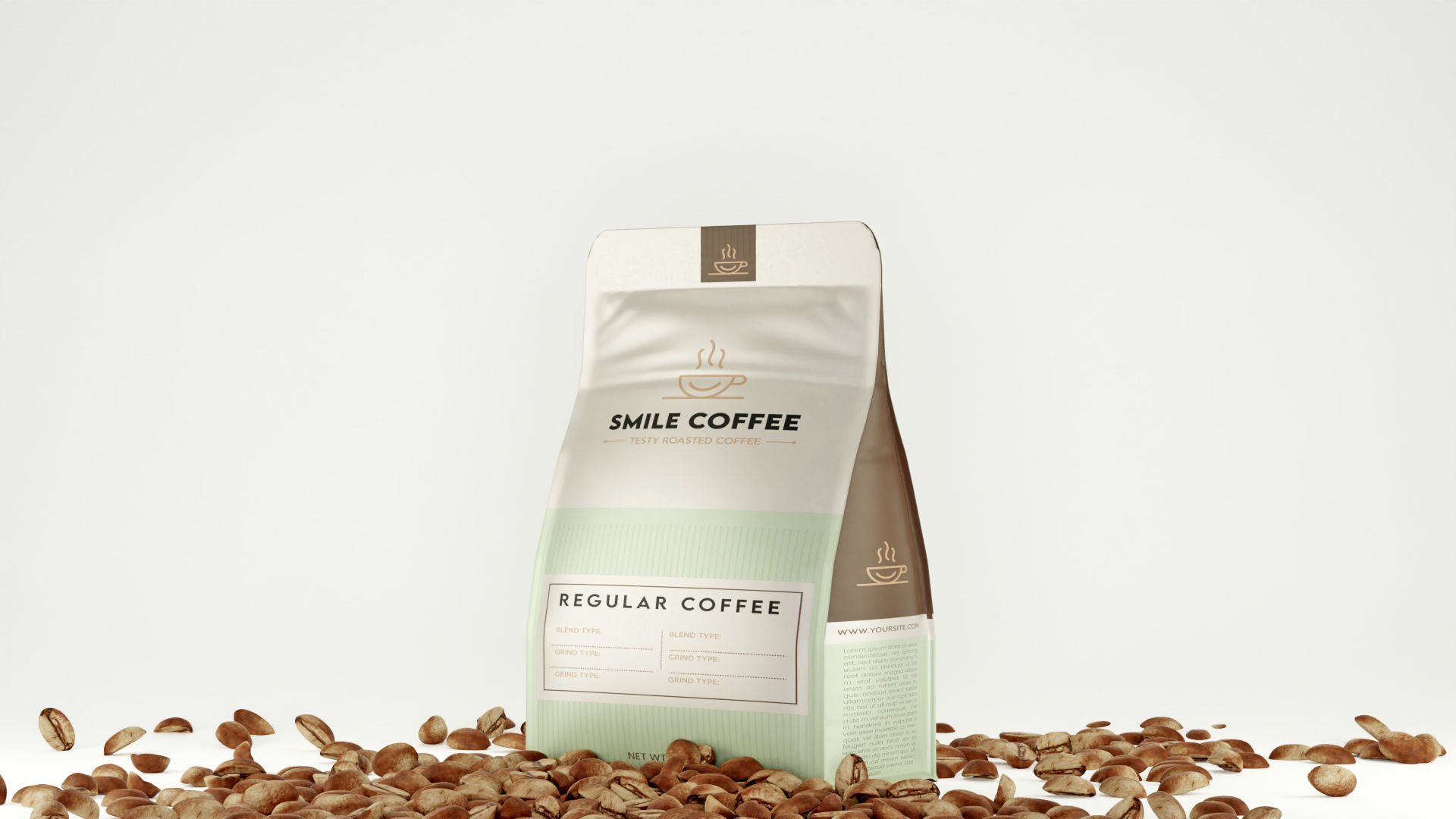 Coffee Pouch Packaging - 3D Model 3D model_7