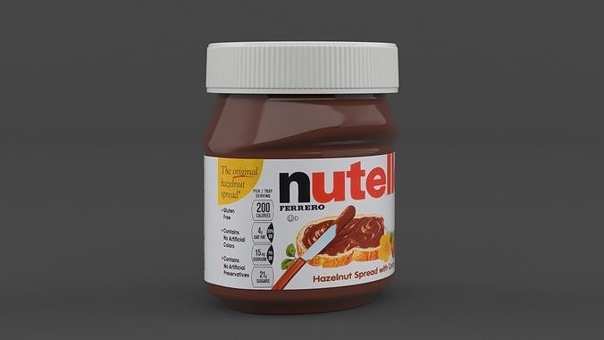 Nutella Hazelnut Spread with Cocoa 3D model 4