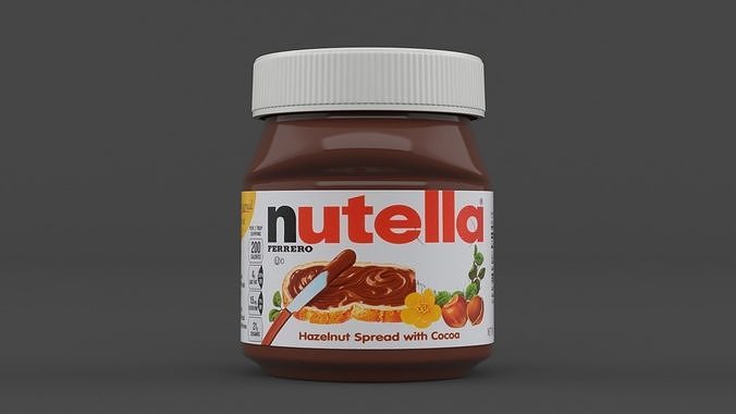 Nutella Hazelnut Spread with Cocoa 3D model 2